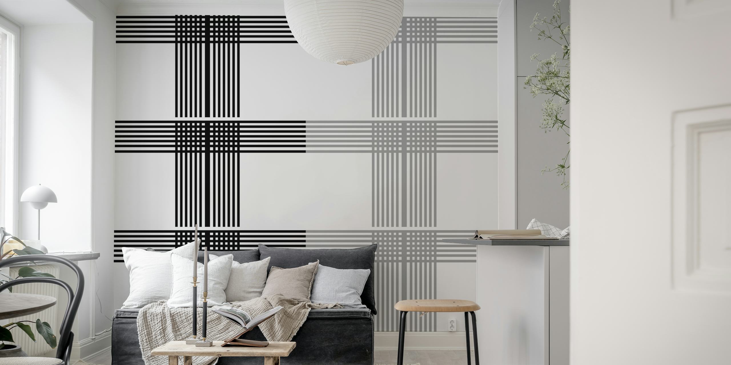 Black & Gray Lines behang