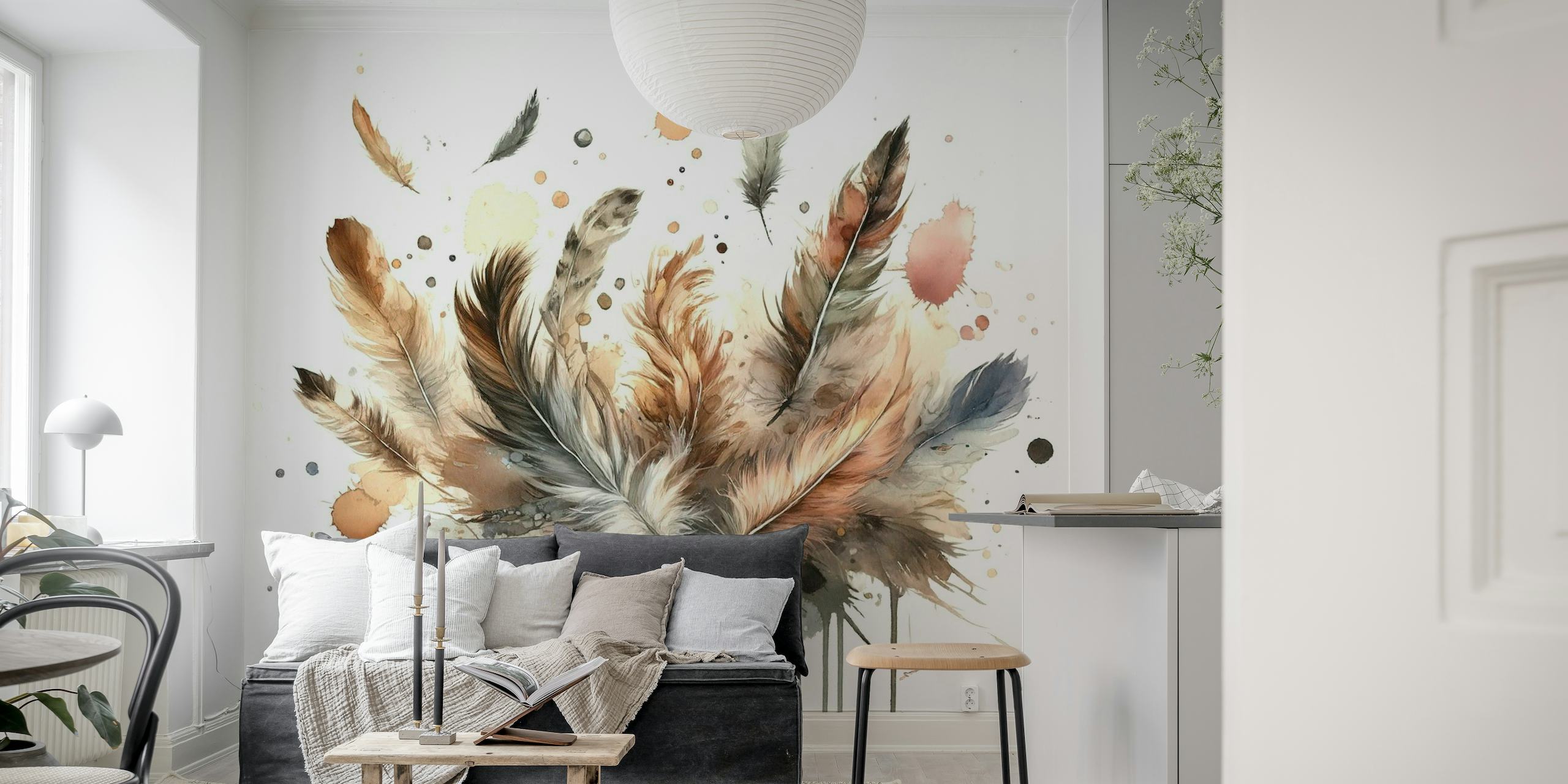 Feathers in Harmony papel pintado