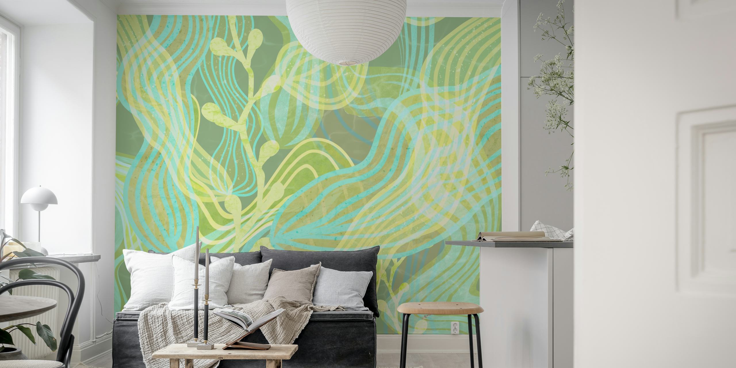 Sea Kelp Forest wallpaper vist i et rom