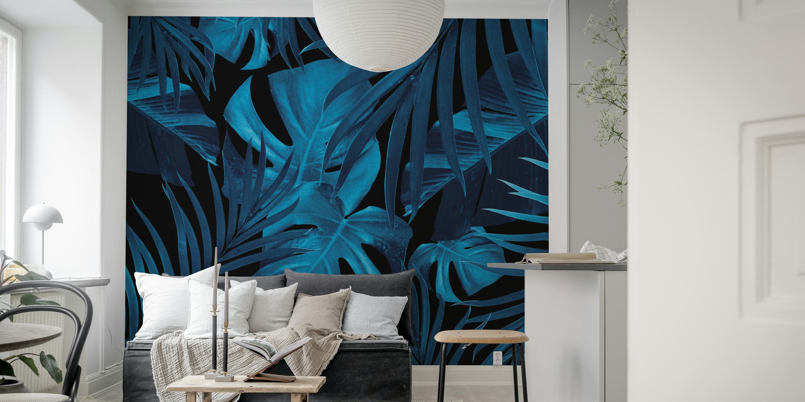 Tropical Jungle Night 2 wallpaper in a room