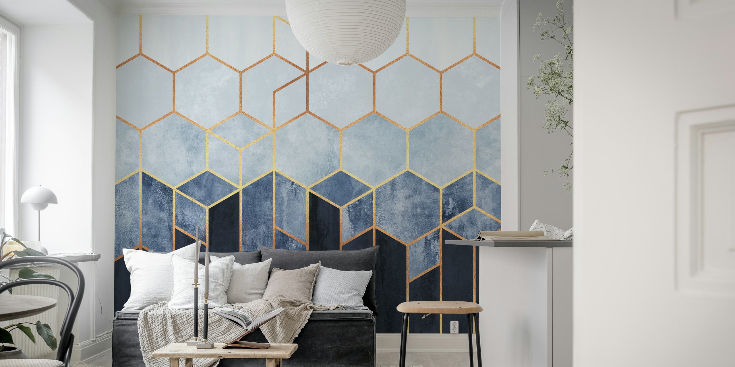 Fantastisk udstilling af Soft Blue Hexagons