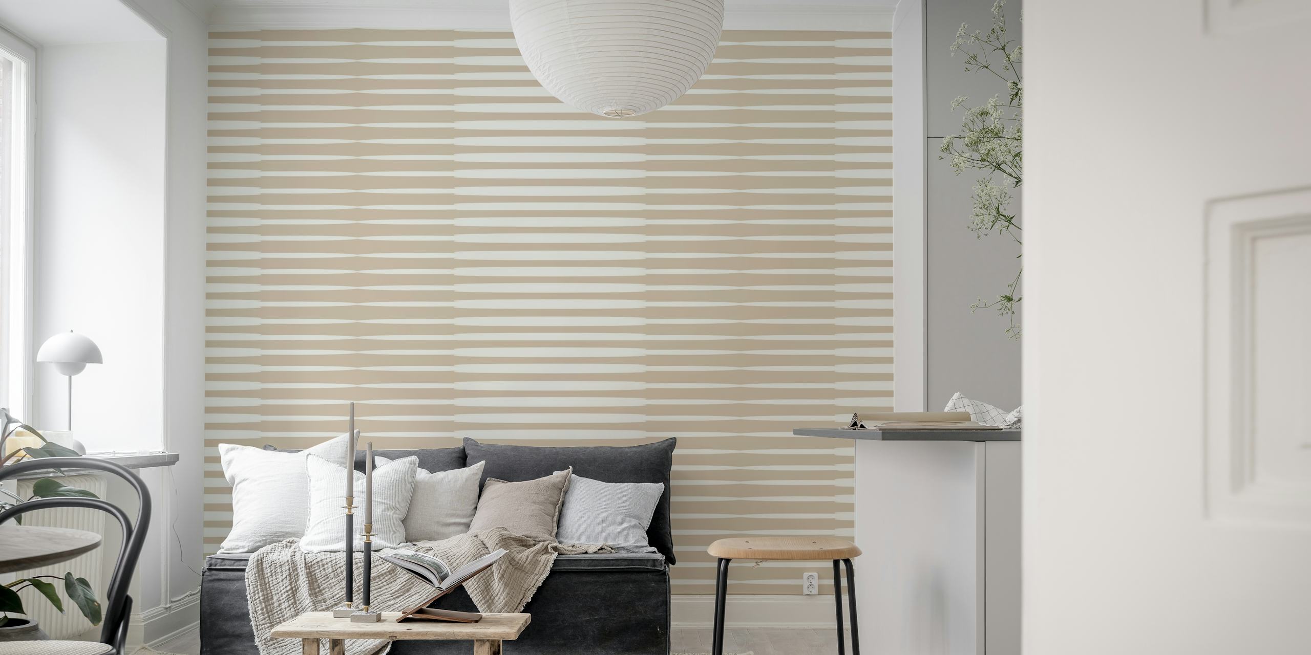 Sixties Japan Minimalist Retro behang in kamer