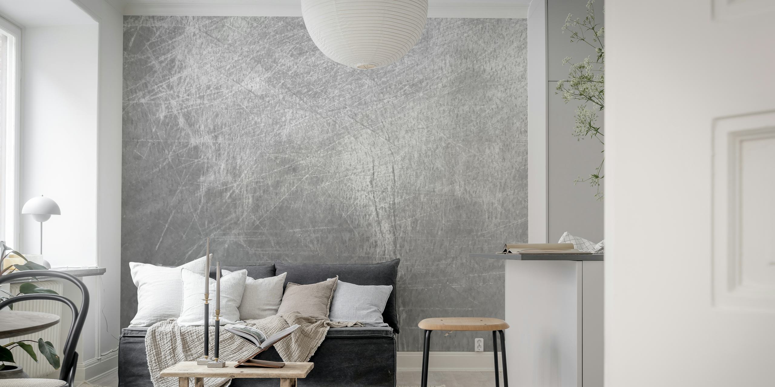 Grunge Plaster BW wallpaper in a room