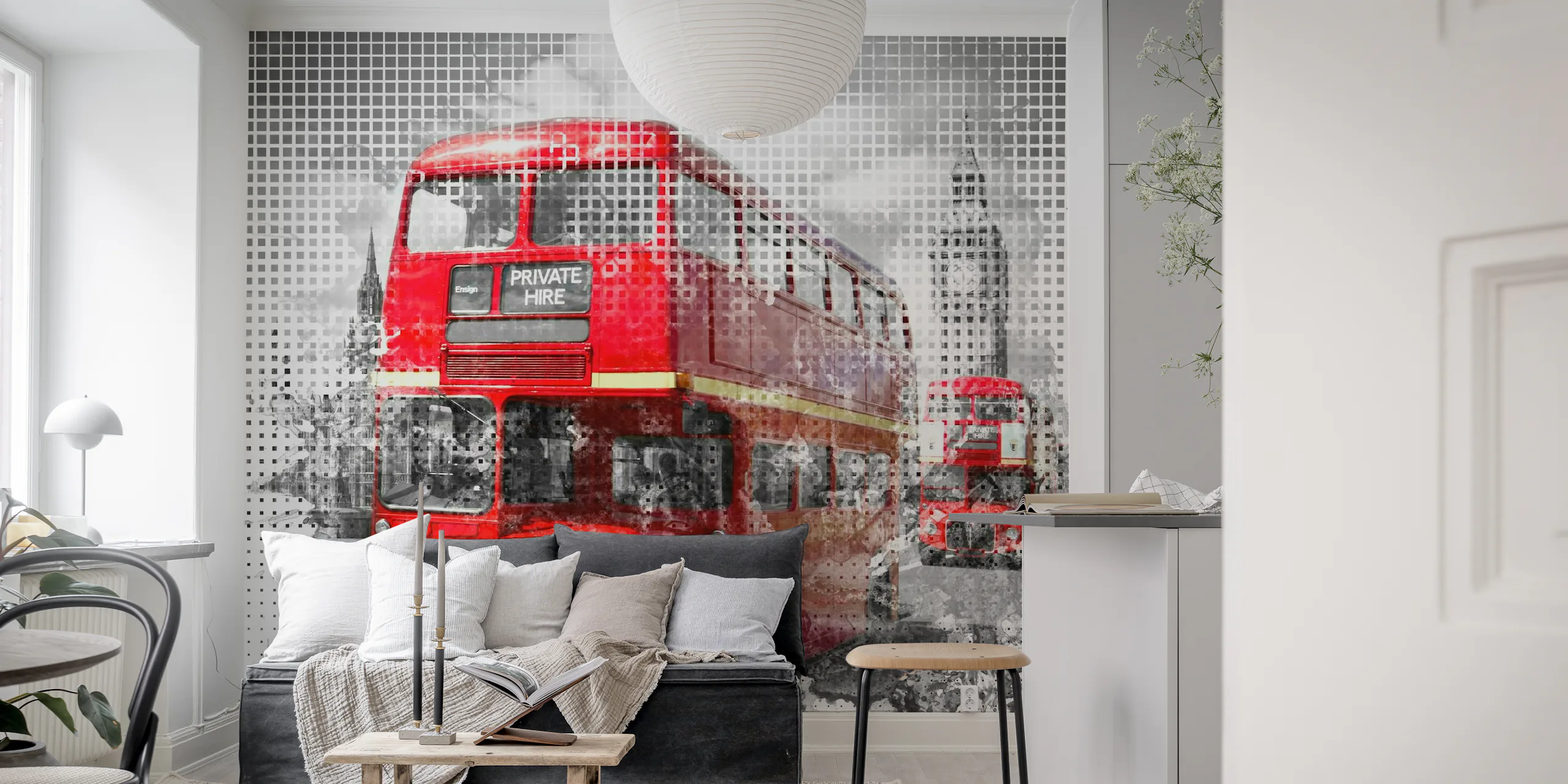 London Westminster Red Buses Wallpaper | Happywall