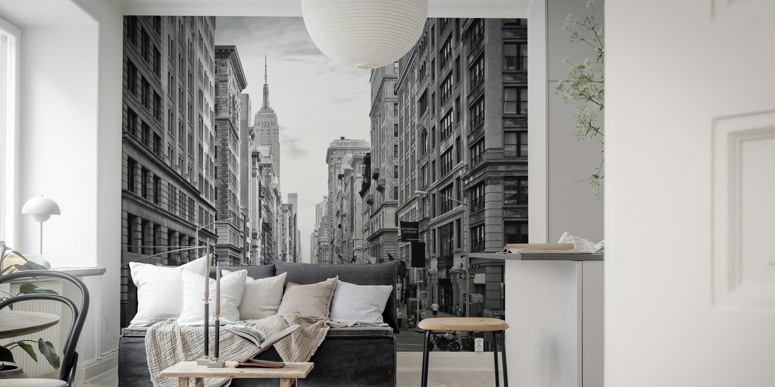 Murale Dettagliatamente Illustrato Di New York City Fifth Avenue