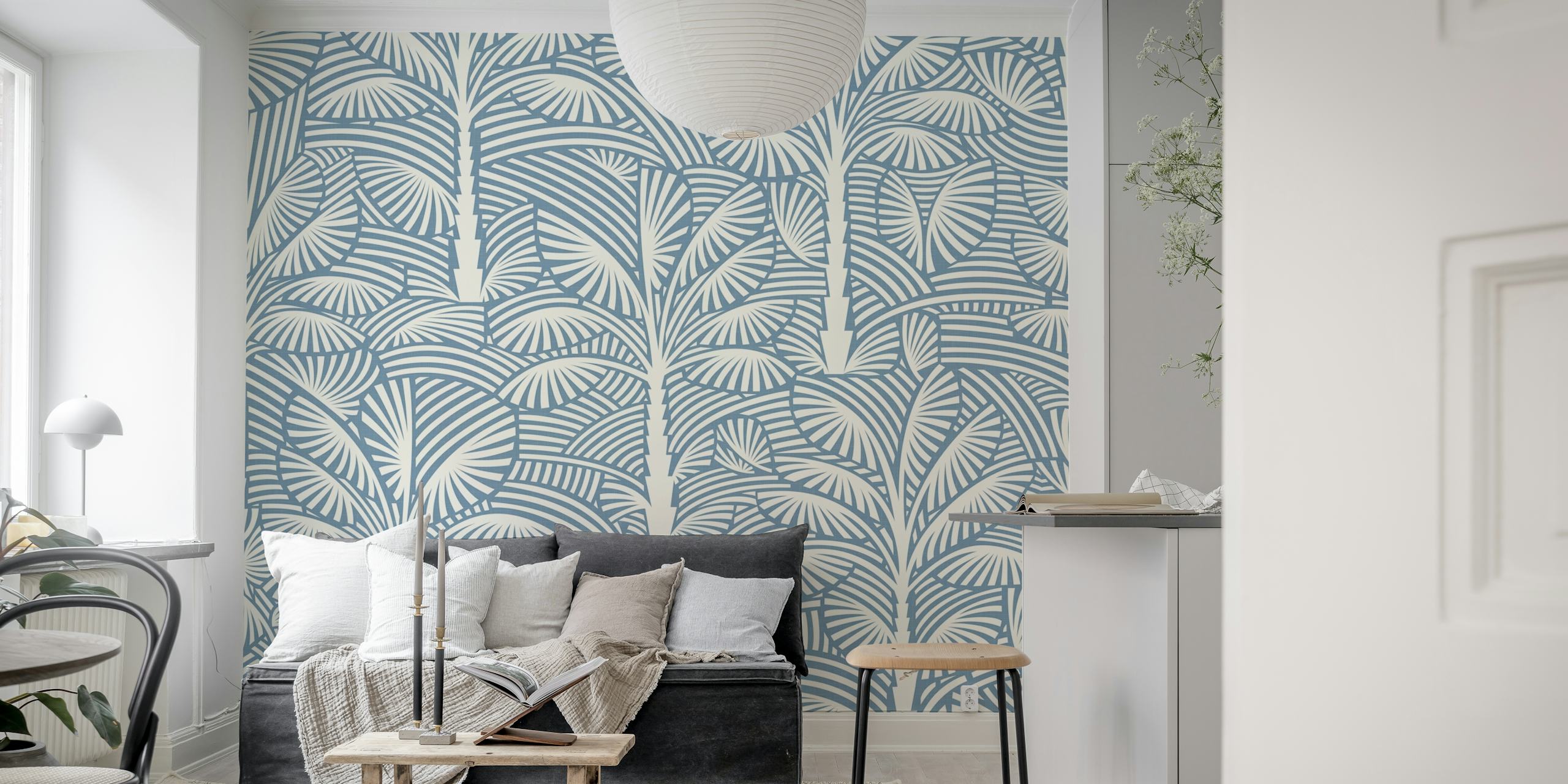 Papel de parede Exotic Palms Tropical Nature em um quarto