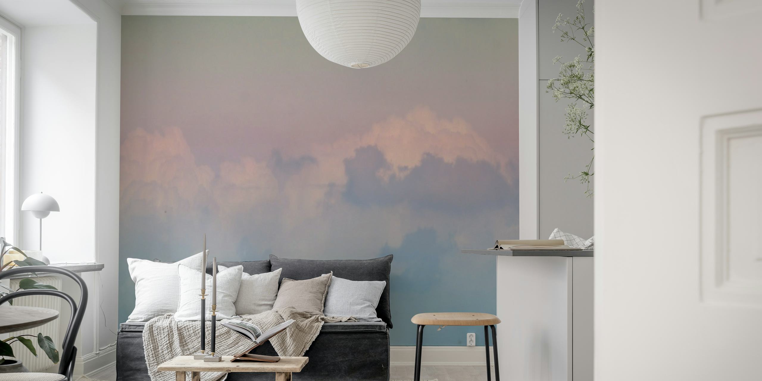Dreamy Cloudy Sky wallpaper in a room
