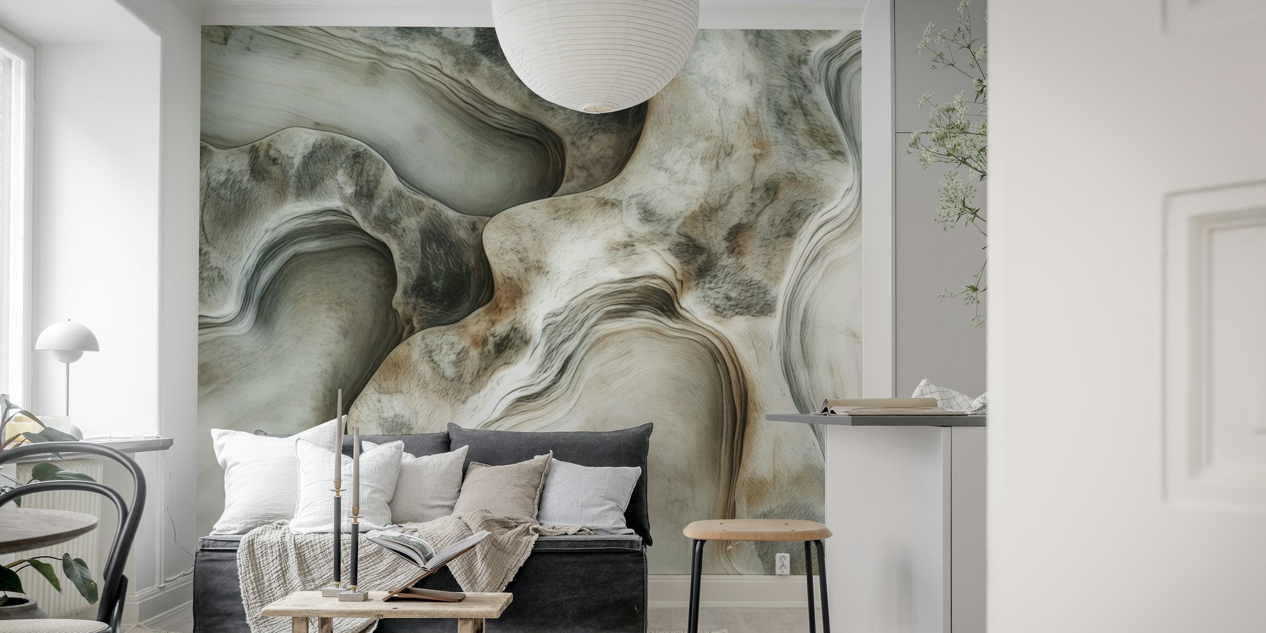 Calm Organic Shapes tapet i et rom
