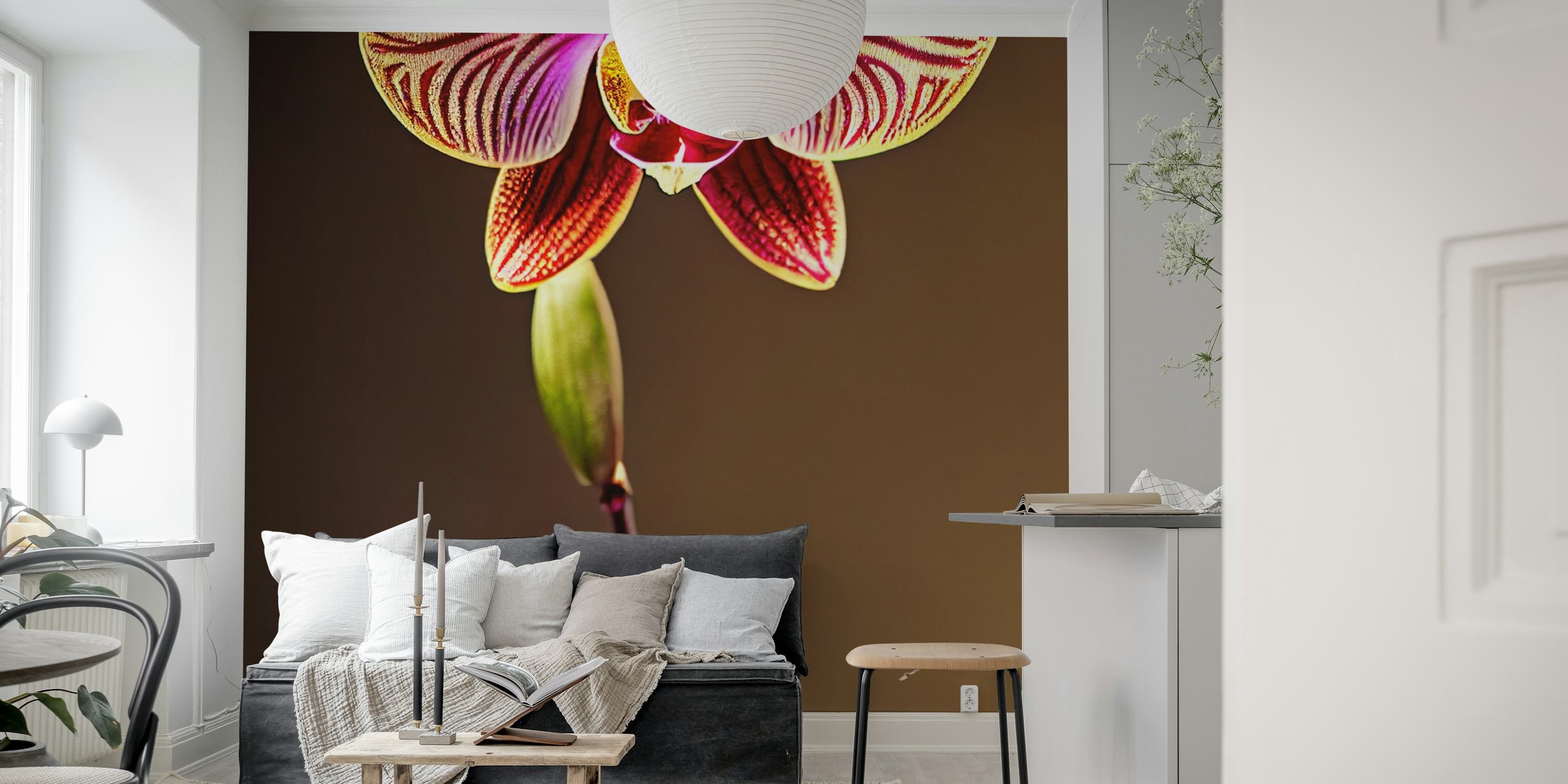 Papier peint Serene Orchid Radiance dans une pièce