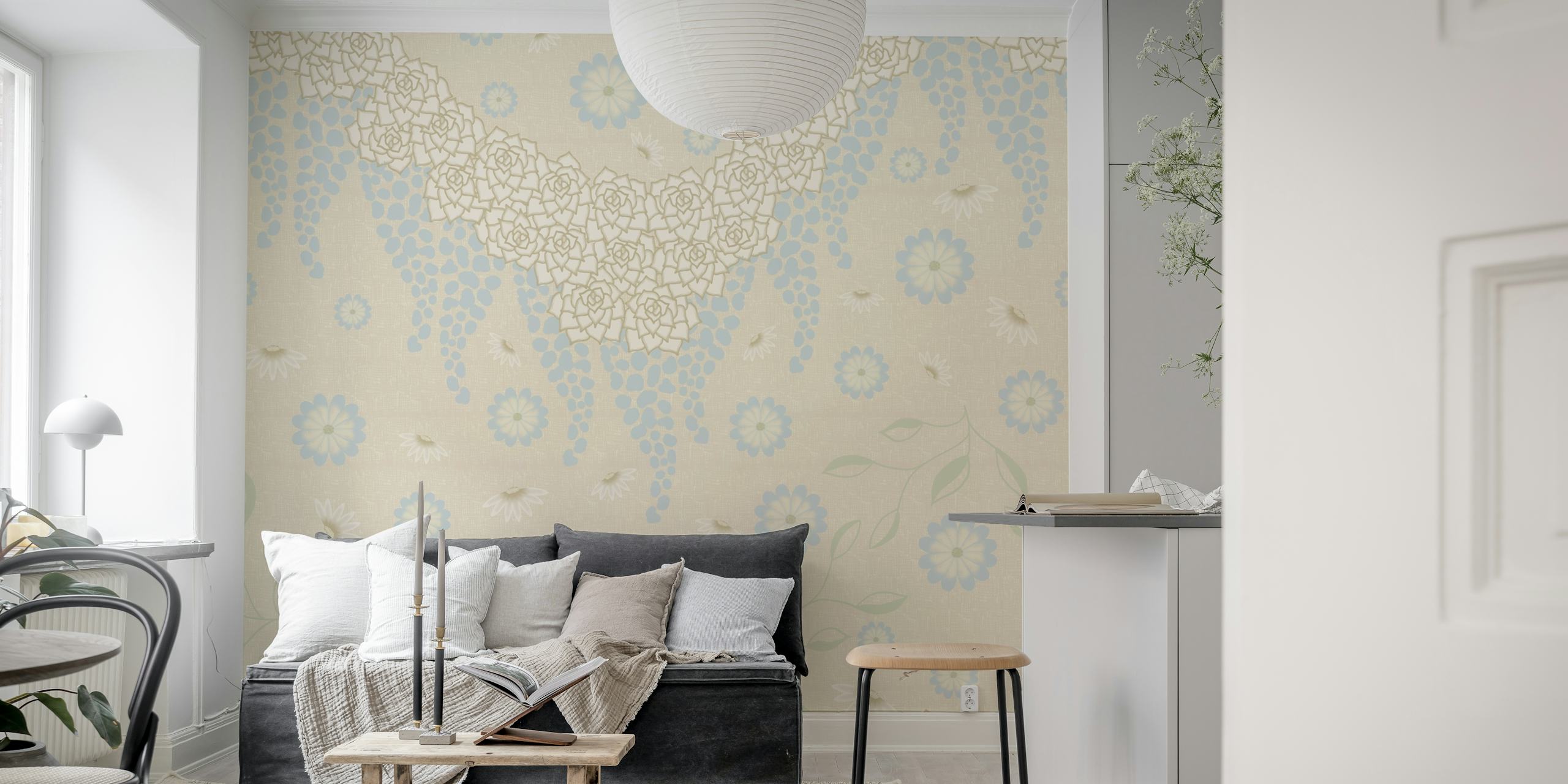 Tea on the Terrace wallpaper in a room