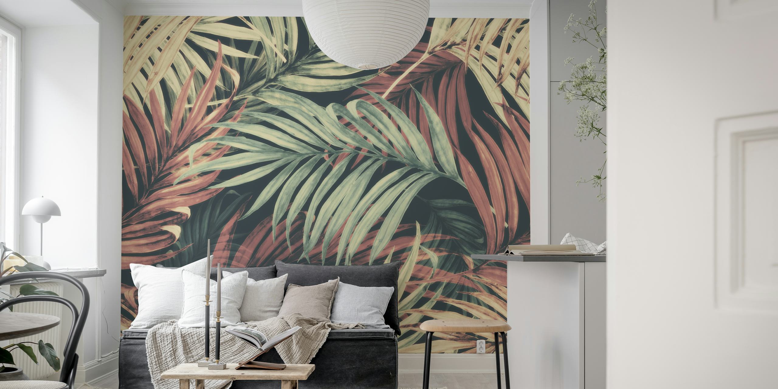Palm Leaves05 Jumbo ταπετσαρία σε ένα δωμάτιο