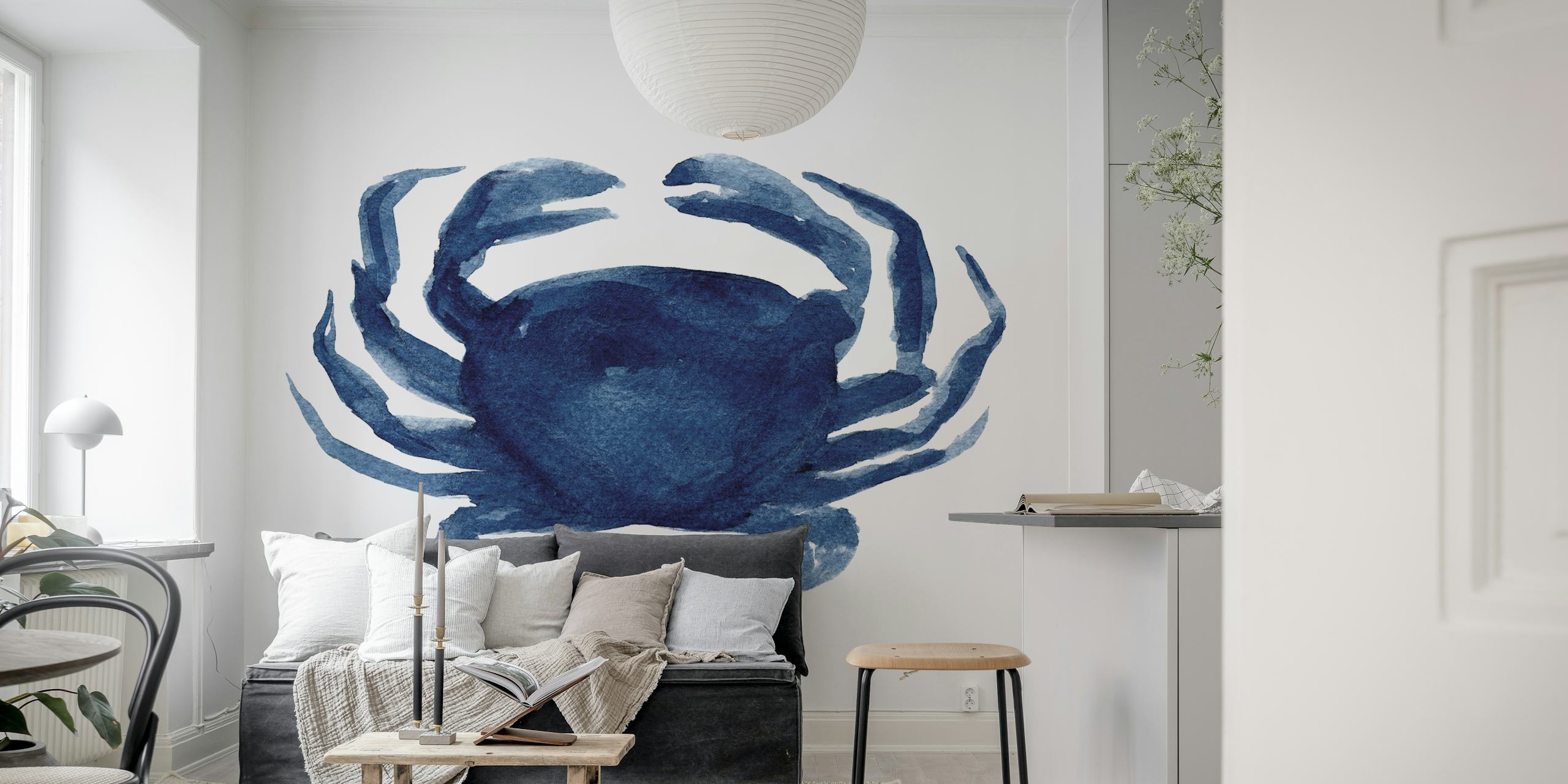 Crab tapet i ett stiligt rum