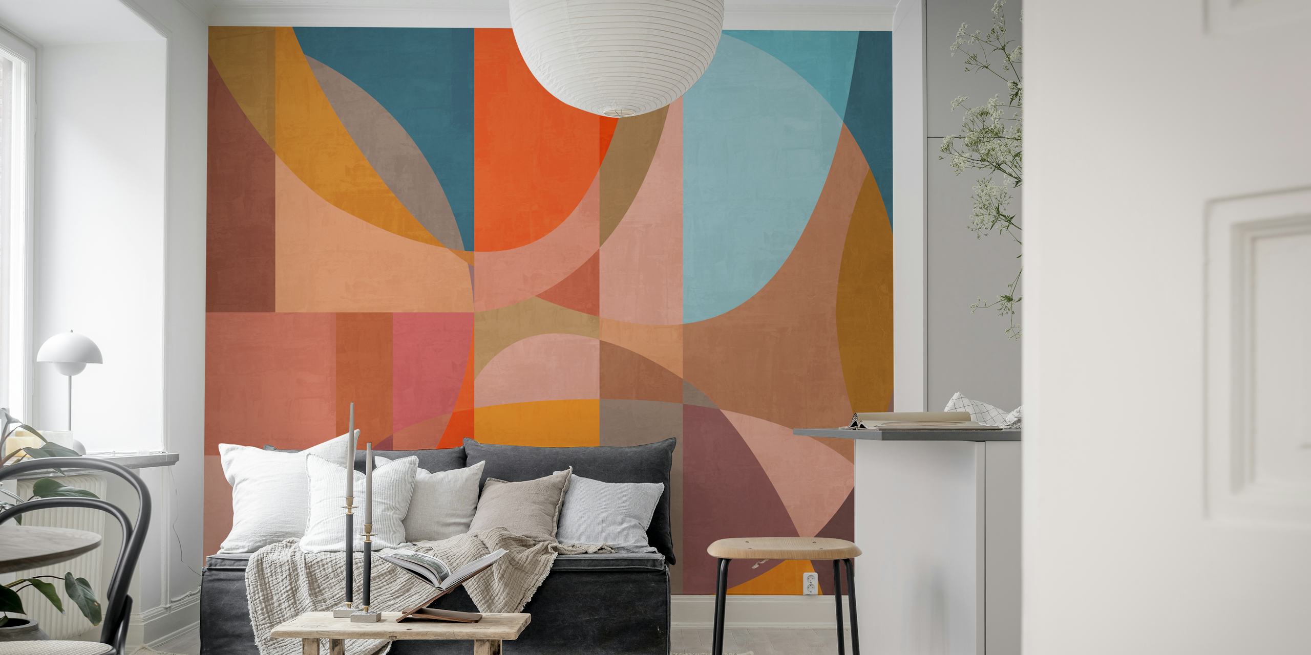 Ταπετσαρία Mid Century Modern Fusion σε ένα δωμάτιο