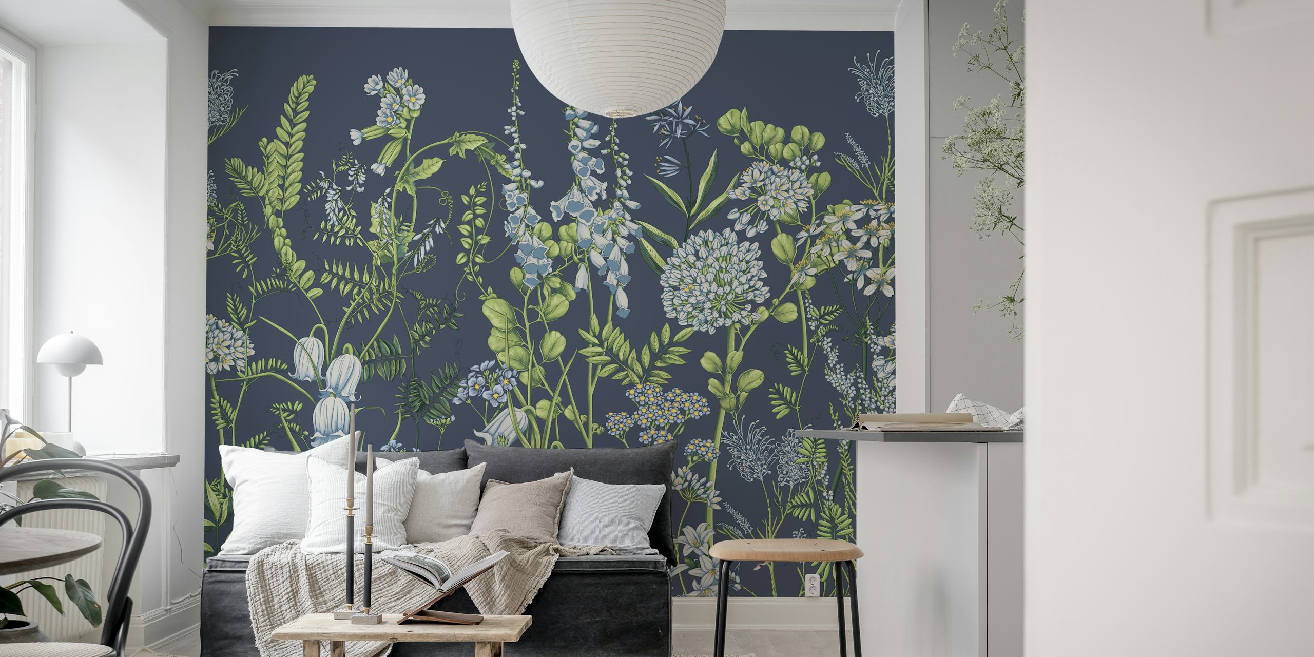 Botany 9 floral wallpaper in a room