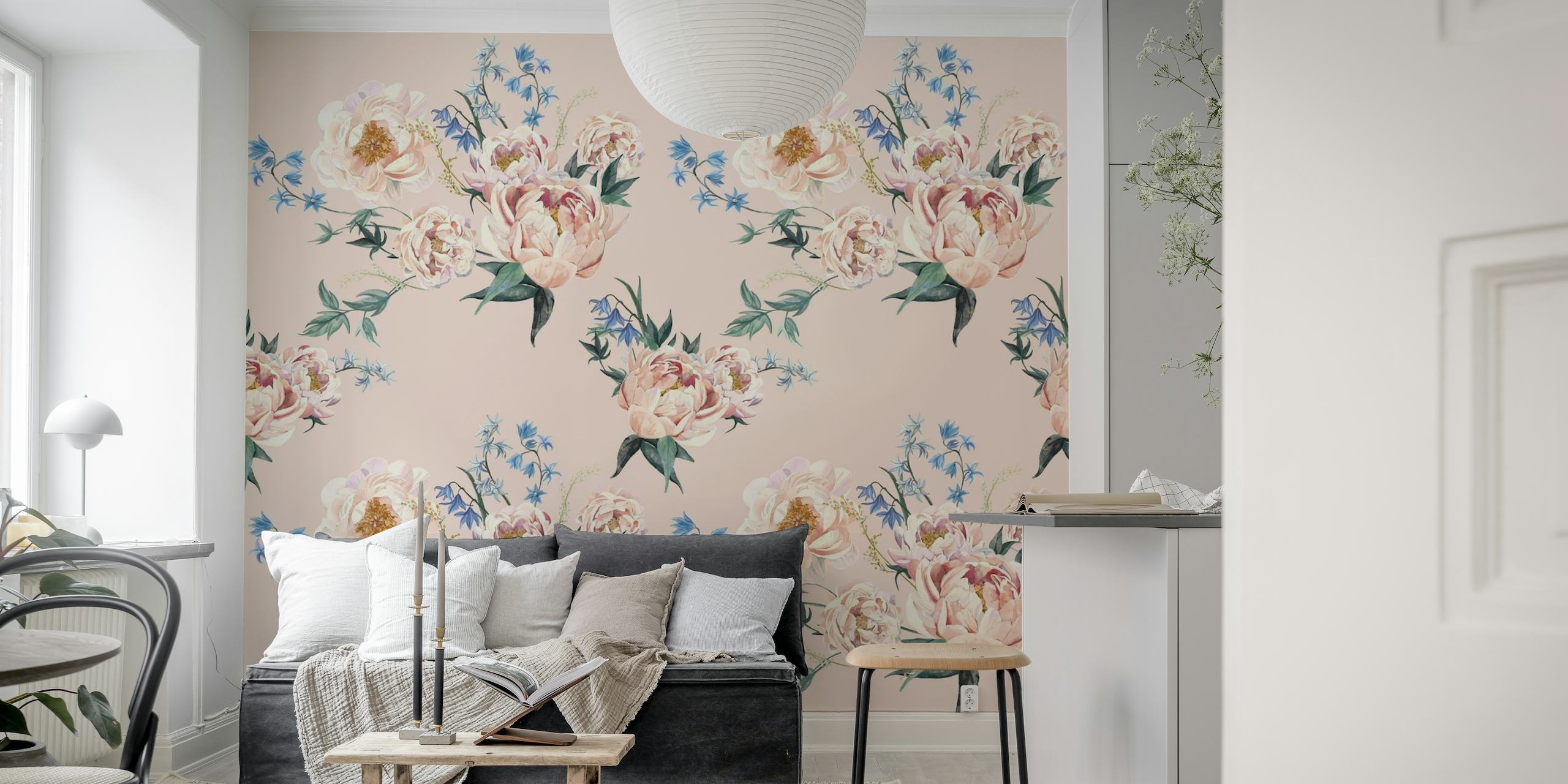 Vintage Florals XL ~ Rose wallpaper