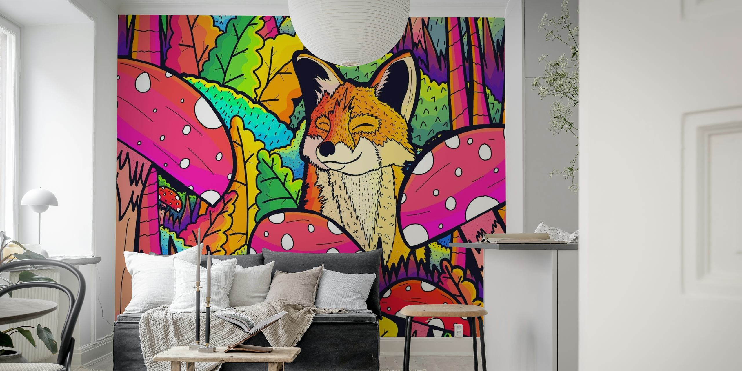 The happy little fox wallpaper
