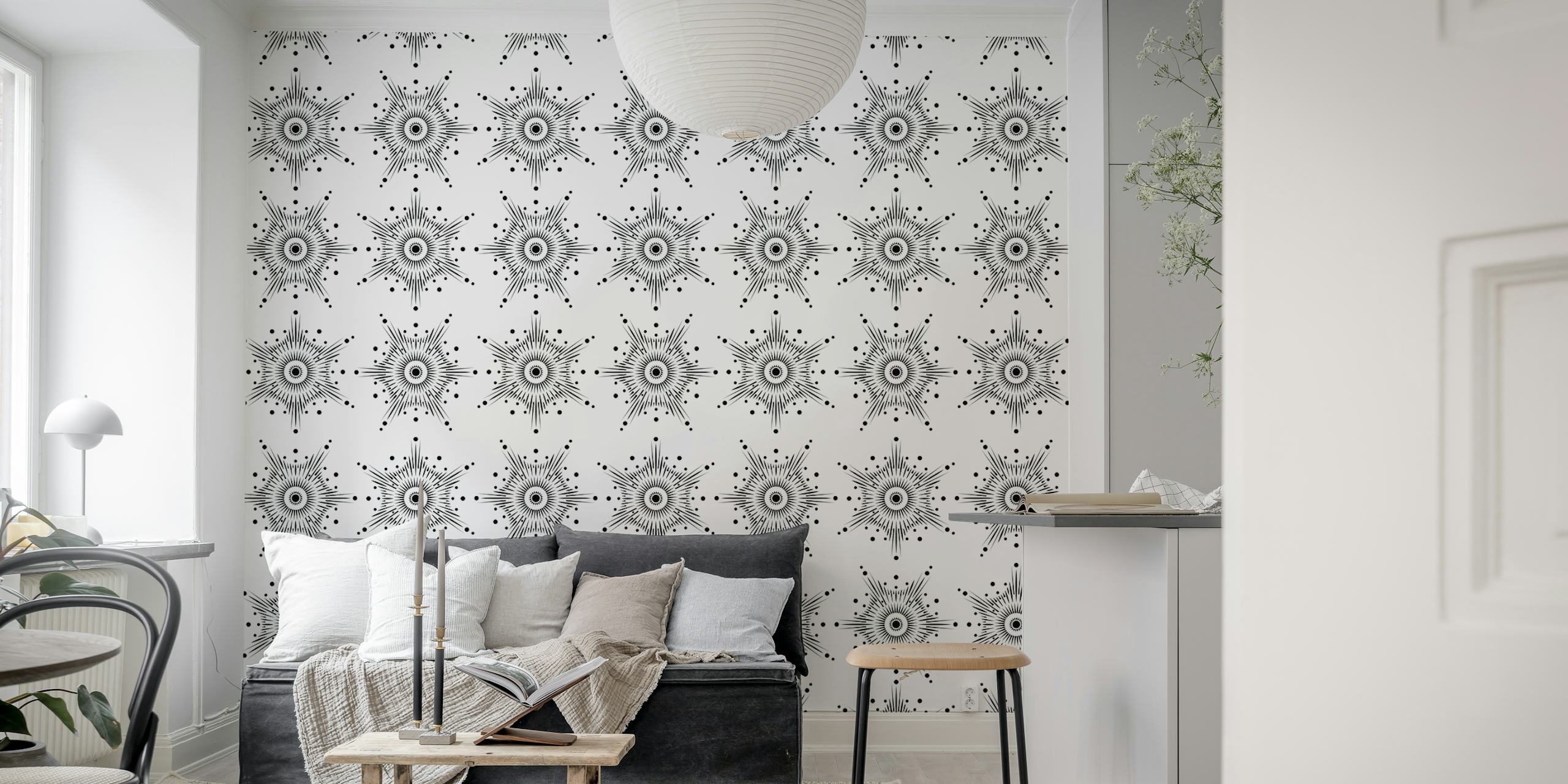 Intrigately patterned eye-centric wall mural from Happywall