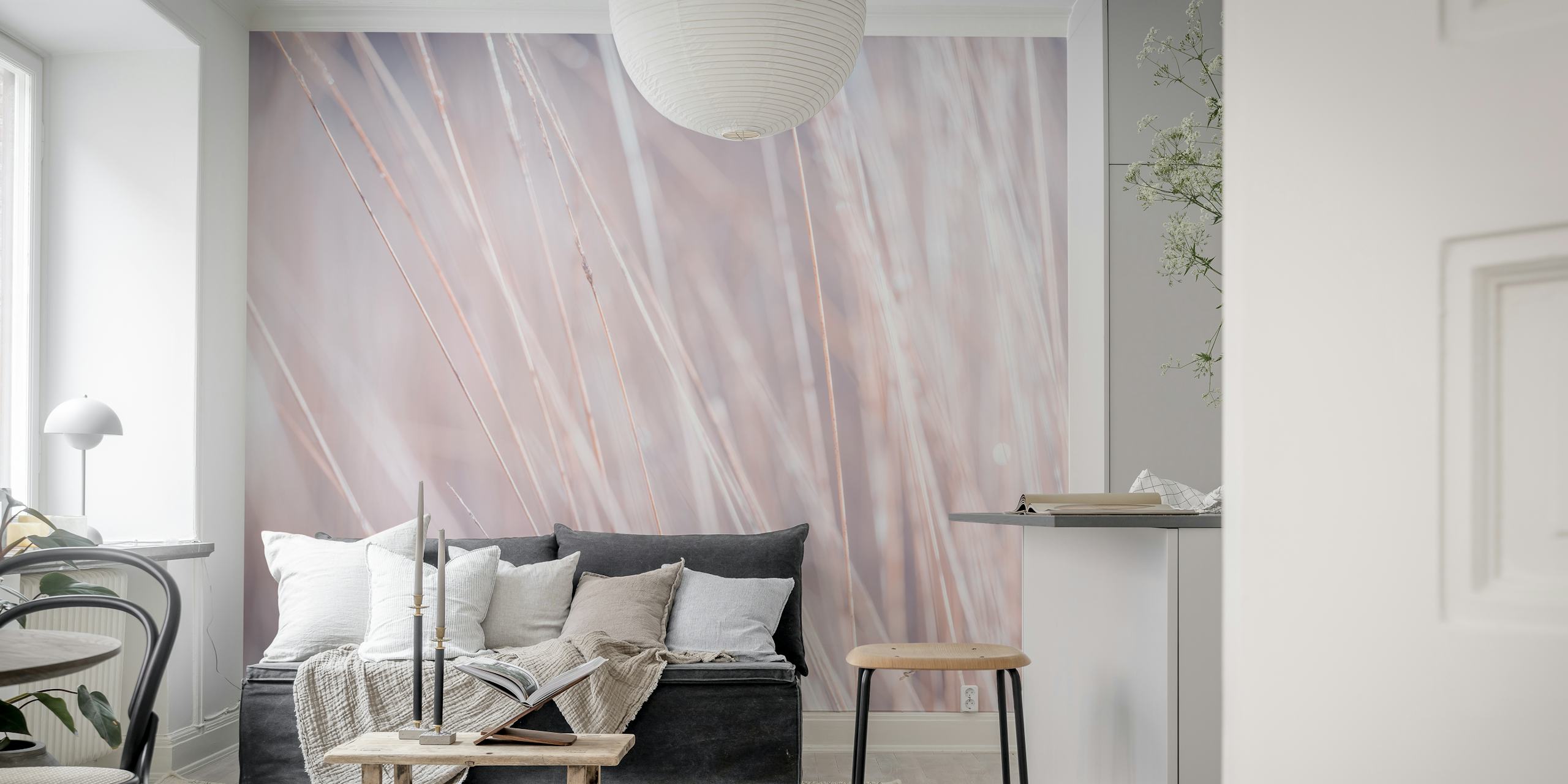 Light beige dried grass texture wallpaper