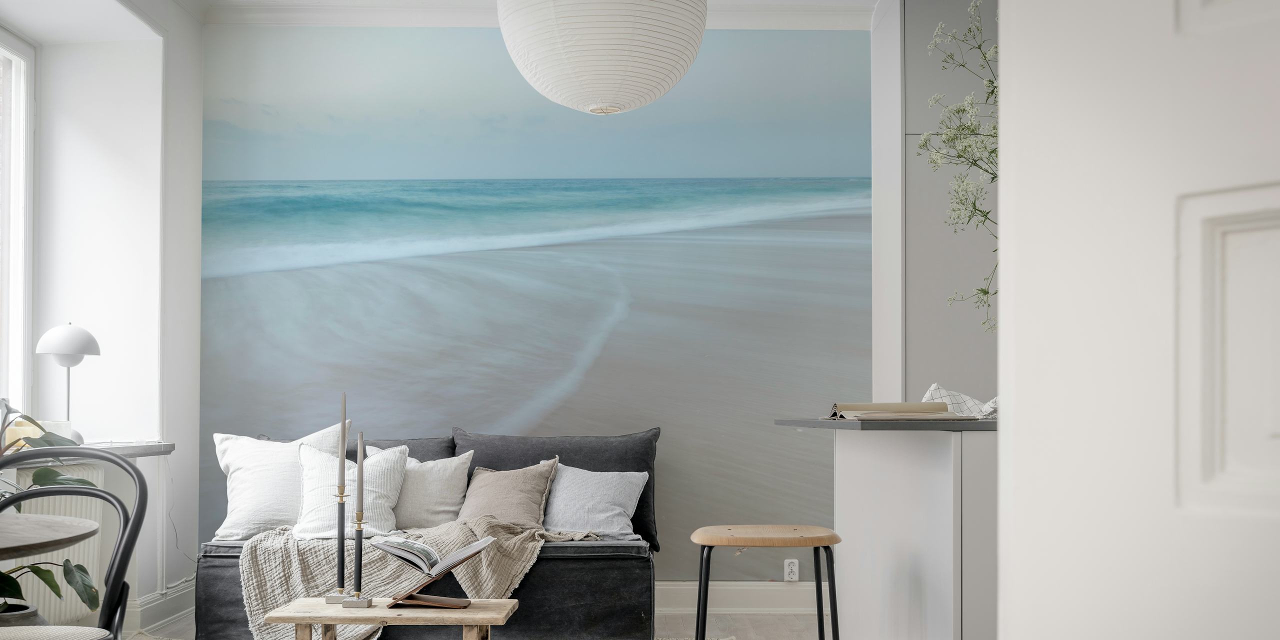 Surf approaching the beach Tapete im Raum