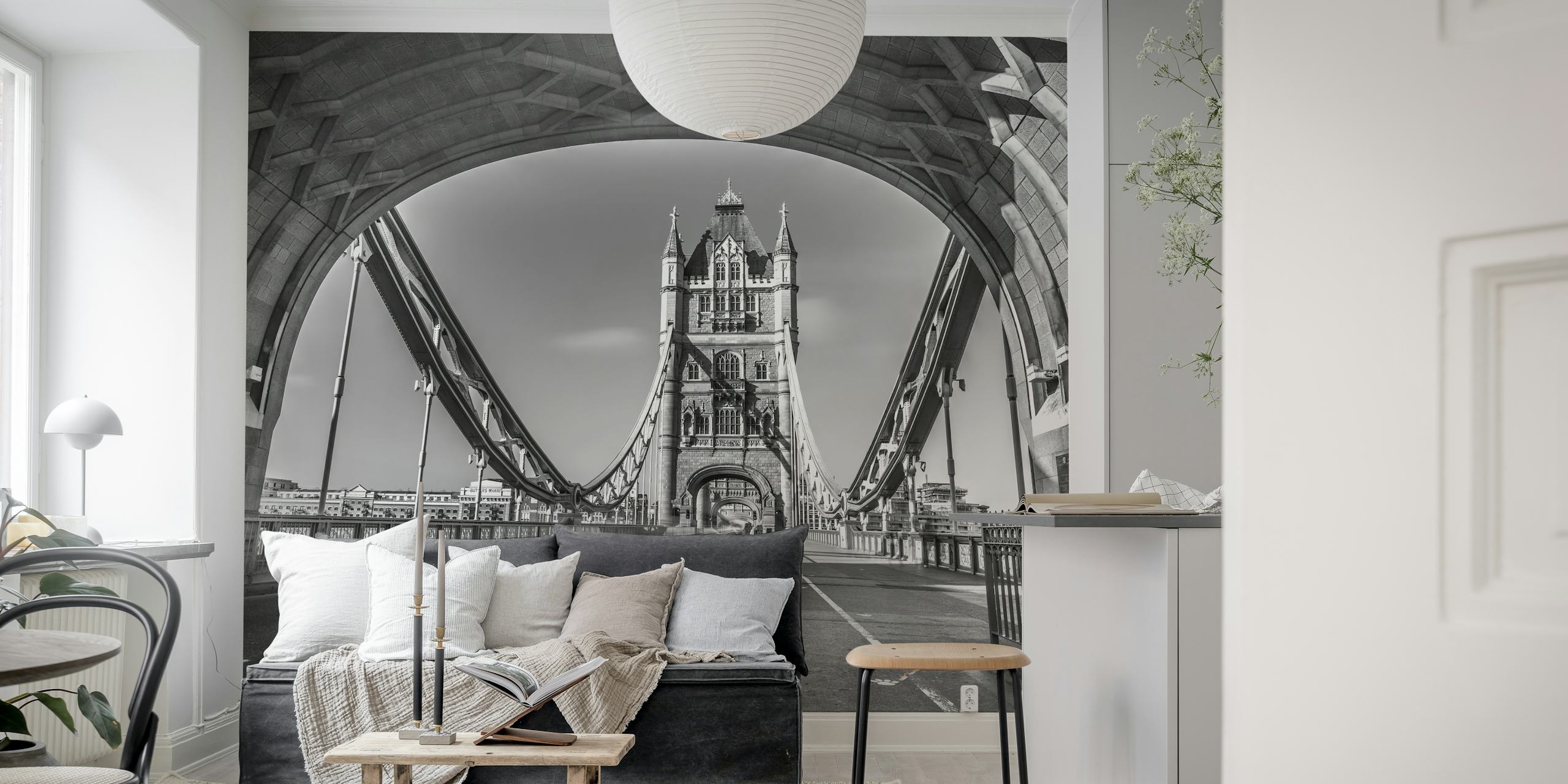 Tower Bridge wallpaper in a stylish room