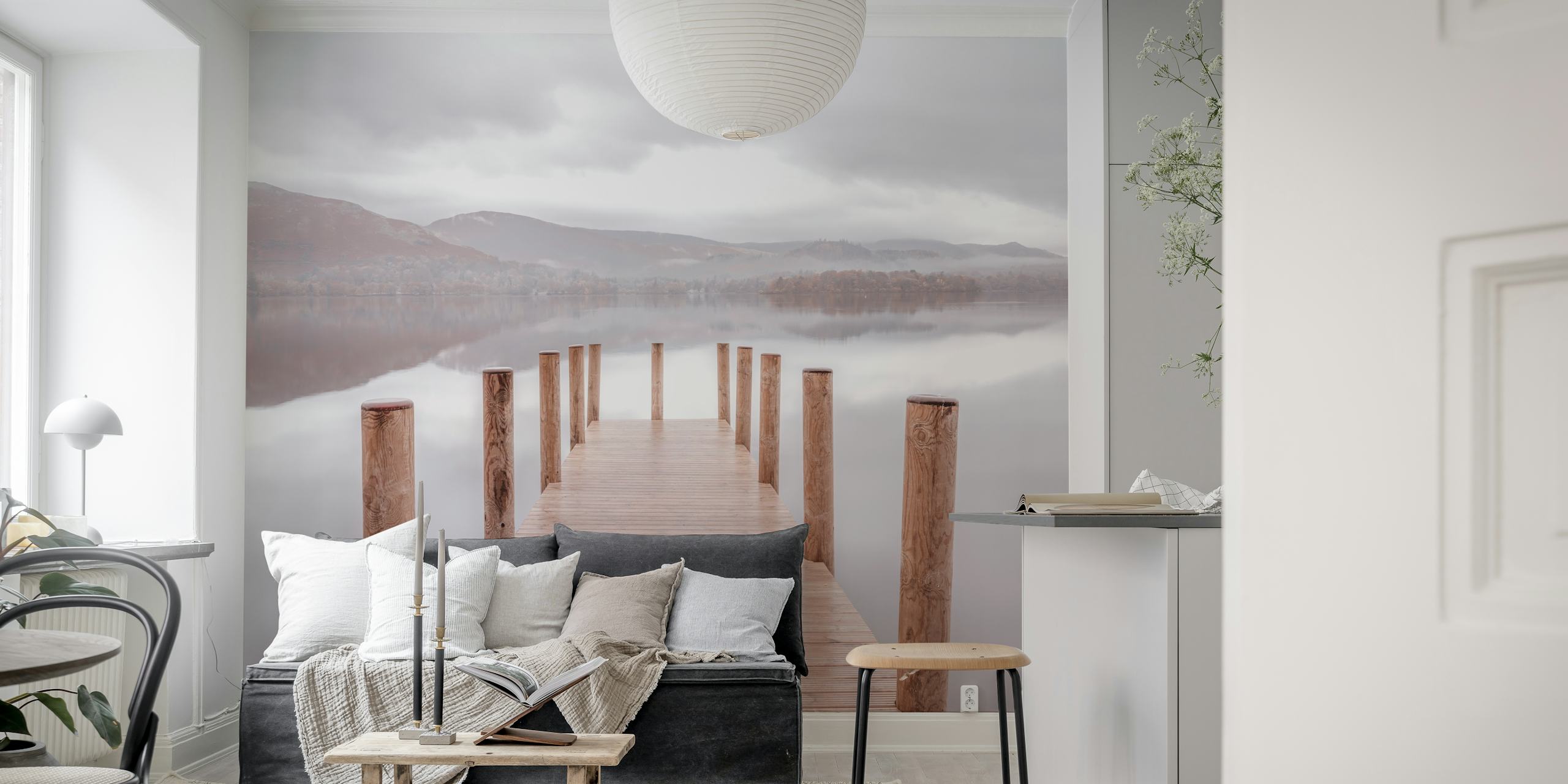 Papel de pared Derwentwater pier en una habitación
