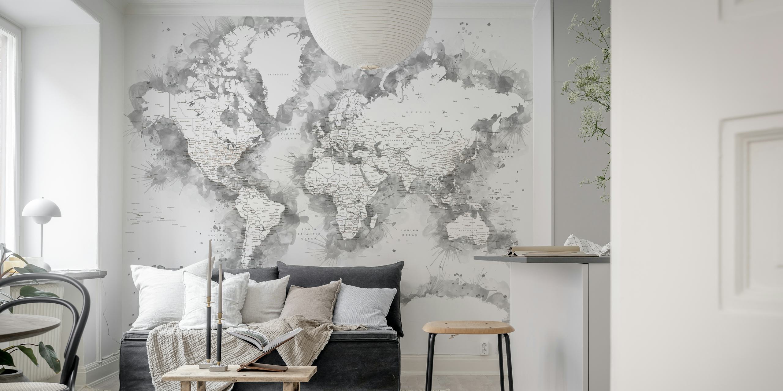 World Map Louiss Antarctica tapeta w pokoju