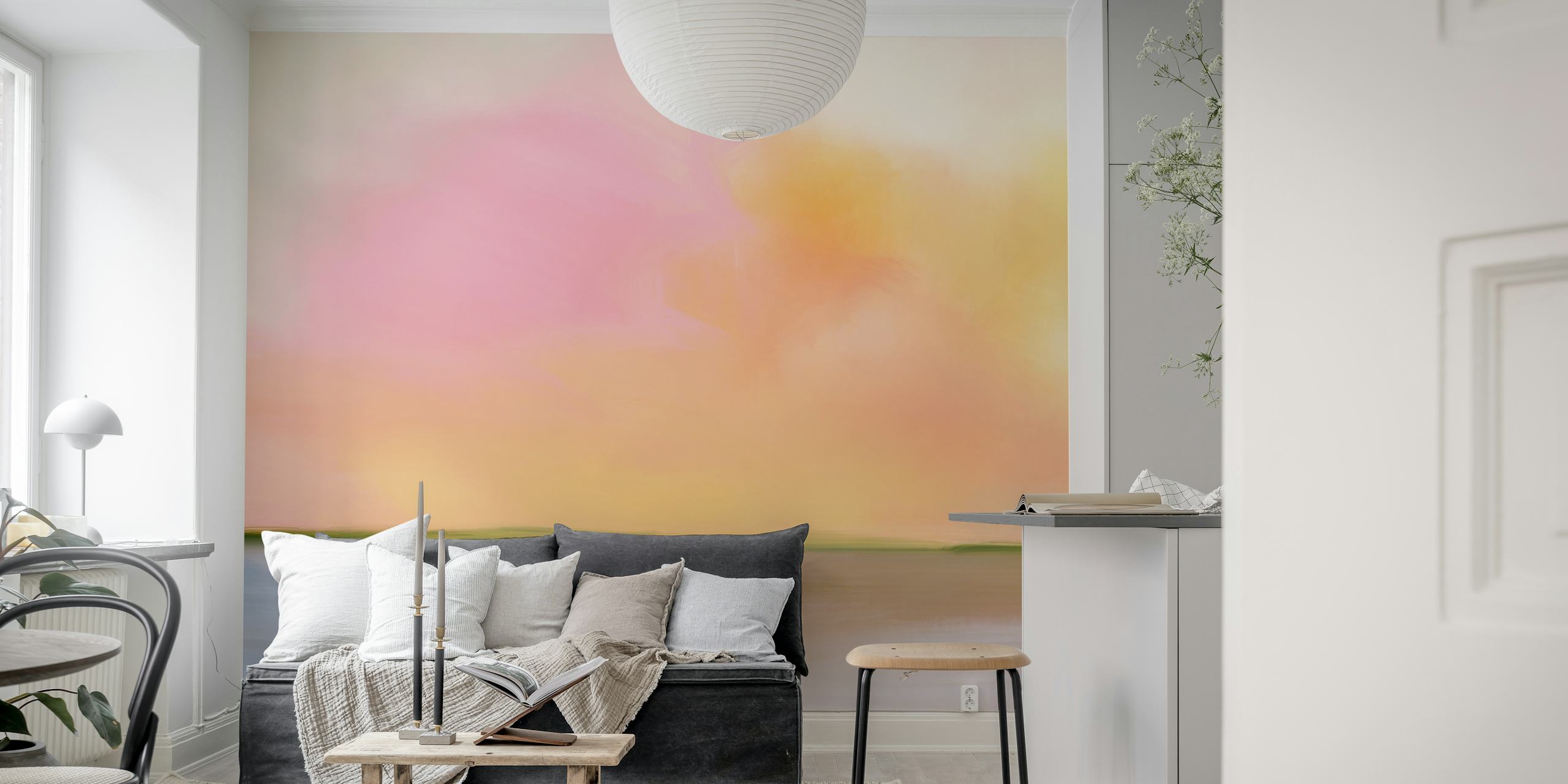 Design de papel de parede Candy Beach em um quarto
