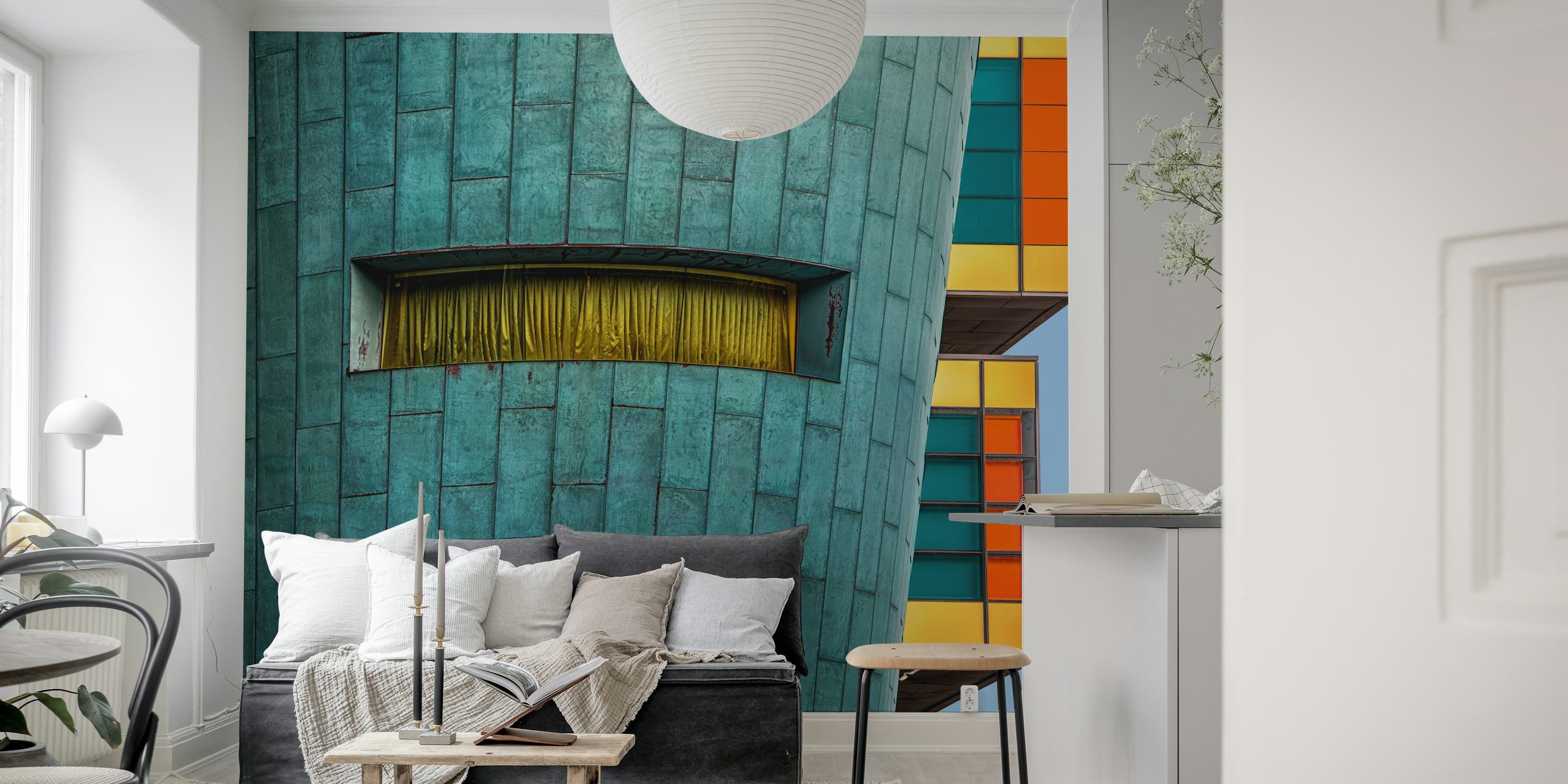 Curtain Call wallpaper design in a modern interior