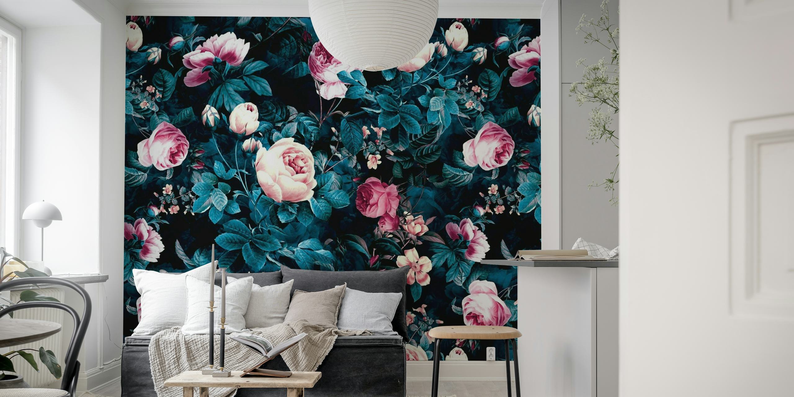 Roses Darkblue wallpaper