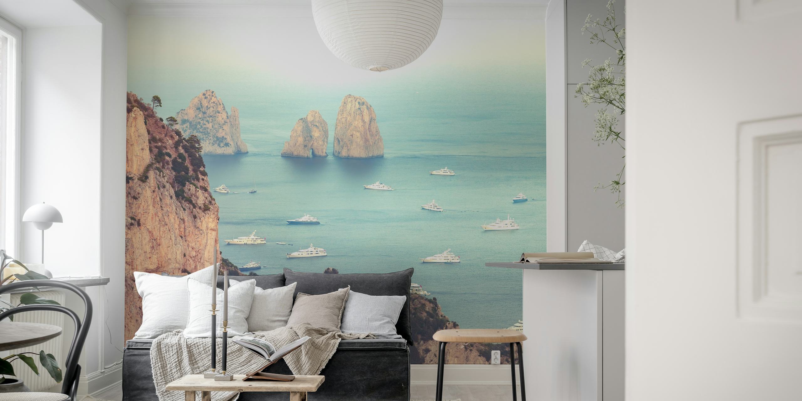 tapeta Faraglioni Cliffs u sobi
