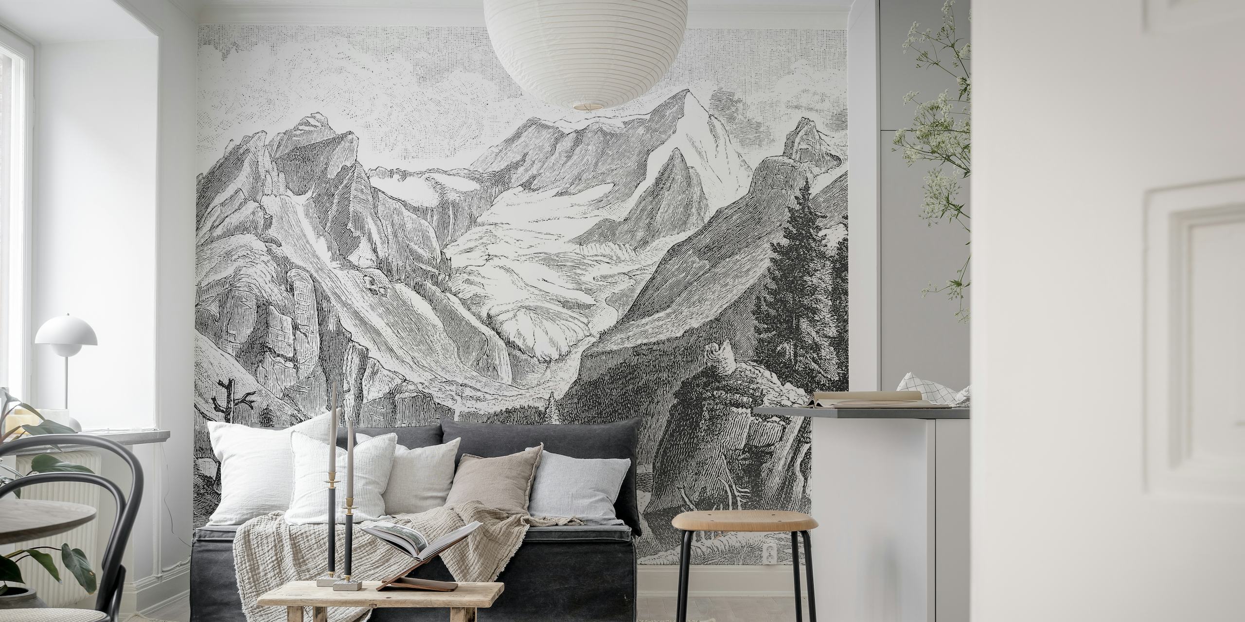 Vintage mountains wallpaper