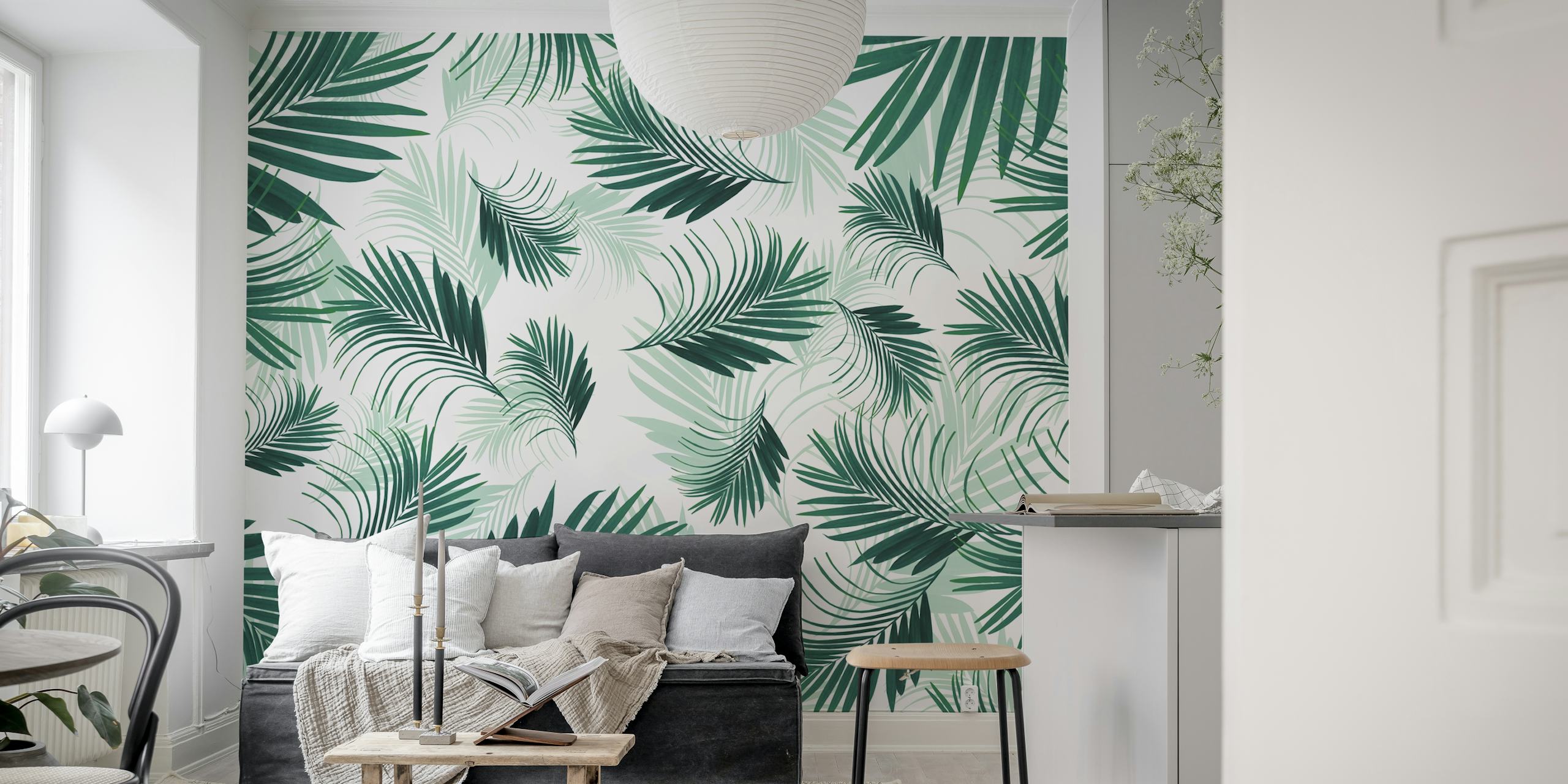 Eloisa Tropical Green Palms -tapetti luontovaikutteiseen sisustukseen