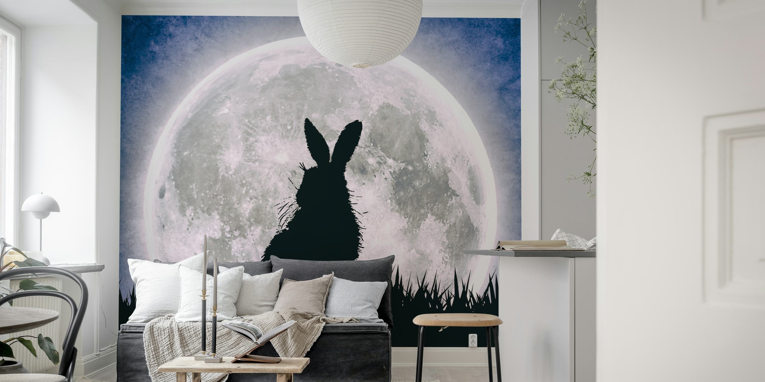 Hares moon wallpaper in a room