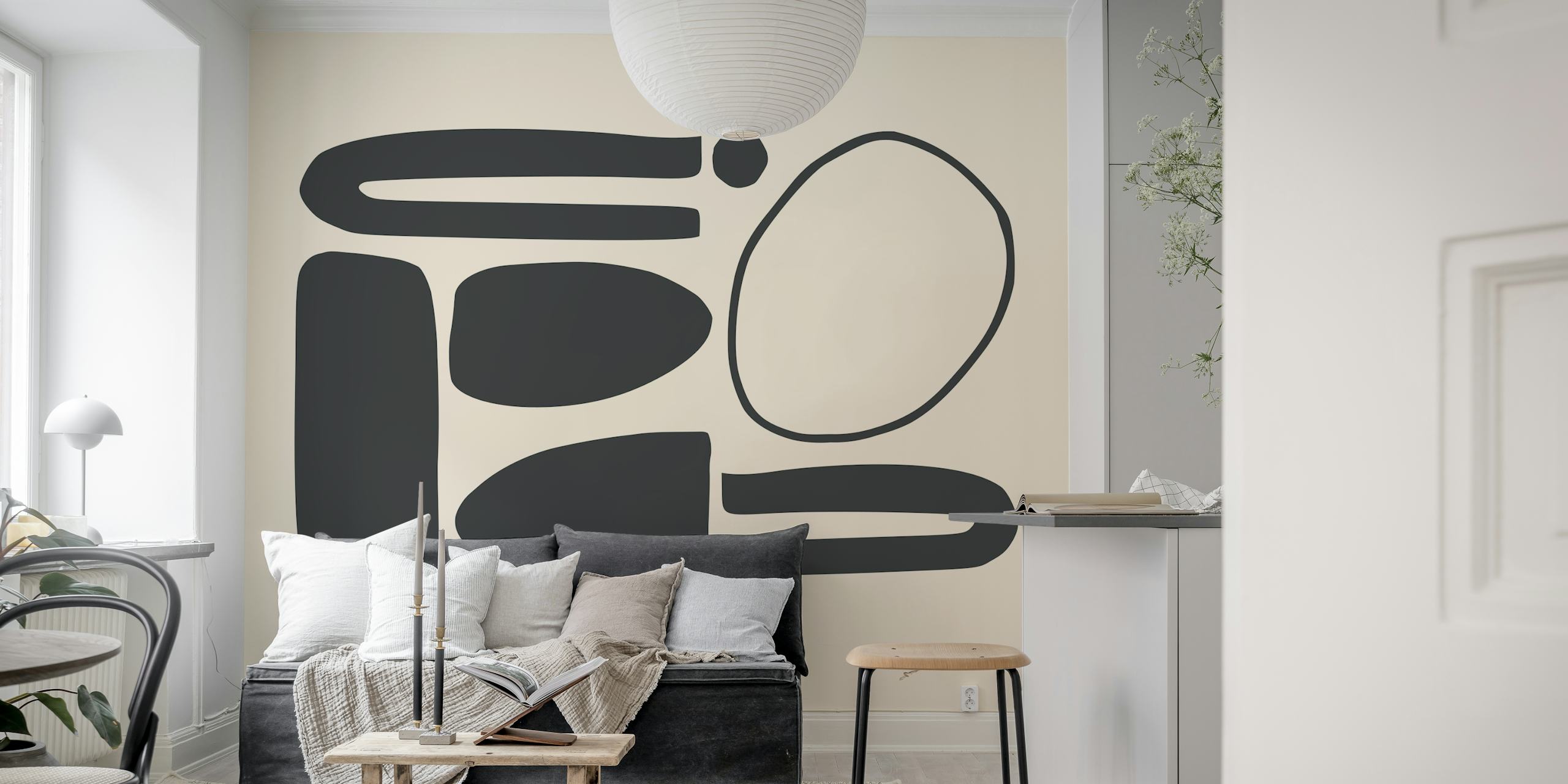 Abstract Minimalism 78 projekt tapet w pokoju