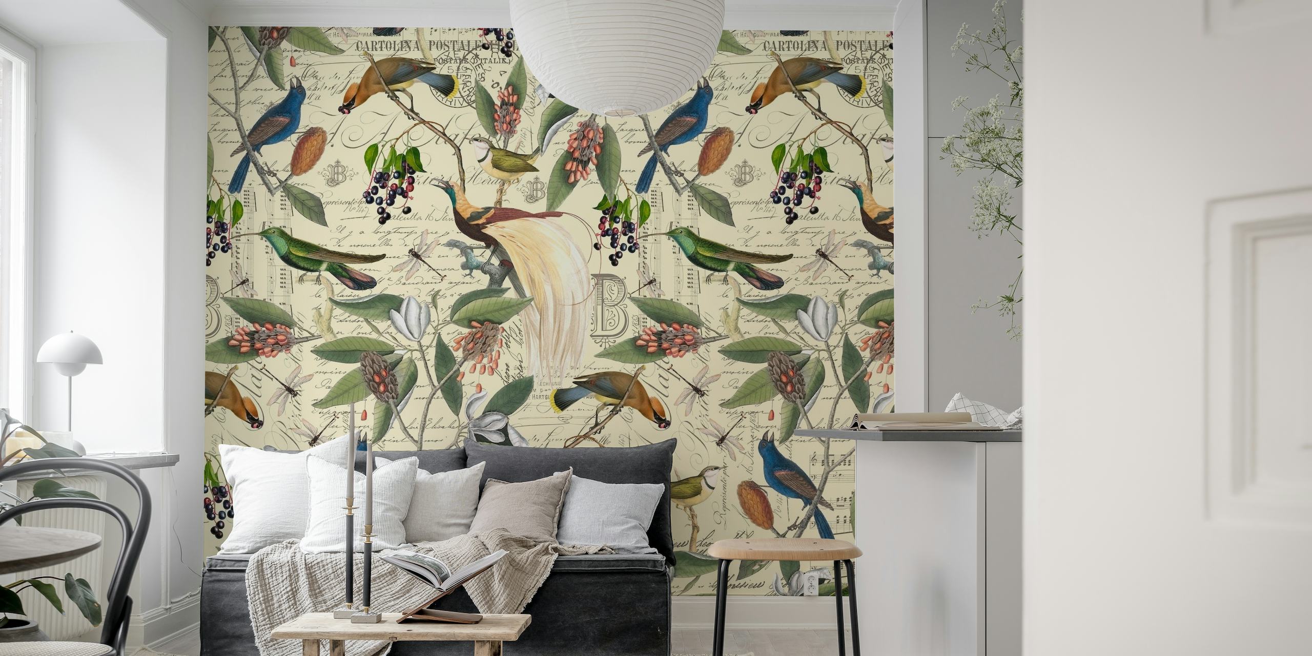 Nostalgic Bird And Magnolia wallpaper
