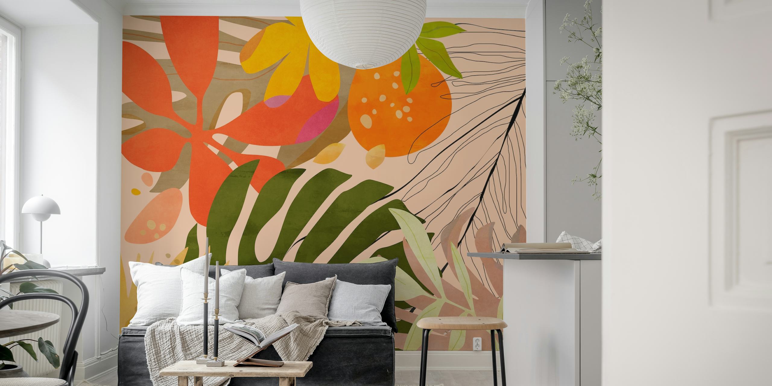 Tropical Landscape wallpaper in a room