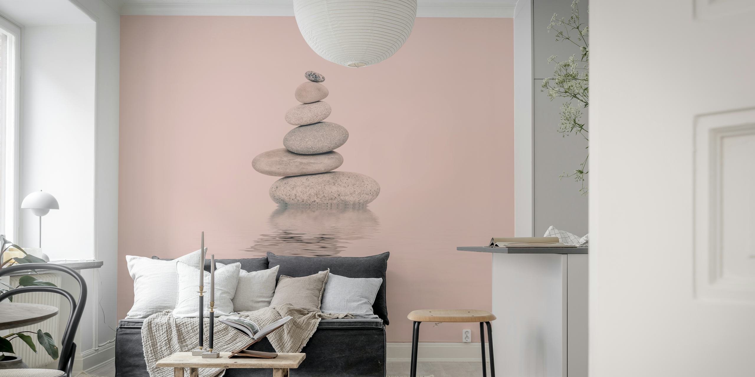 Balance and harmony wallpaper with stacked stones