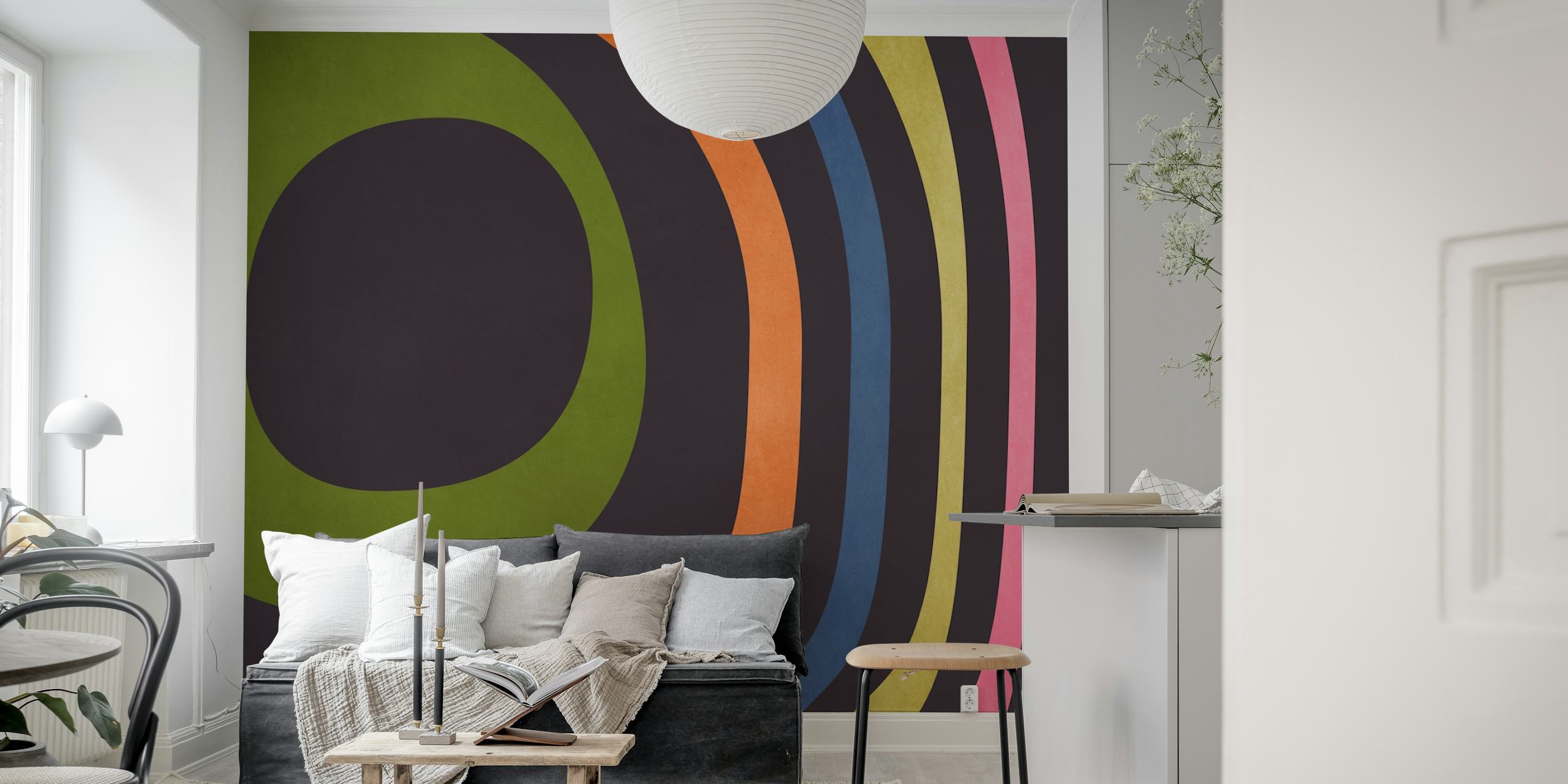 Colorful wallpaper design for interior decoration