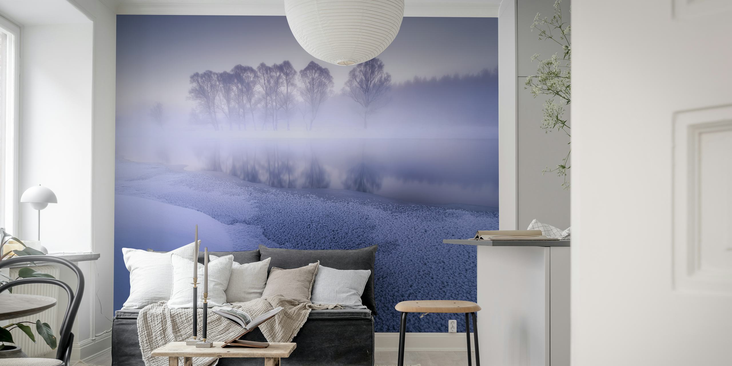 Foggy Northland wallpaper in a tranquil room
