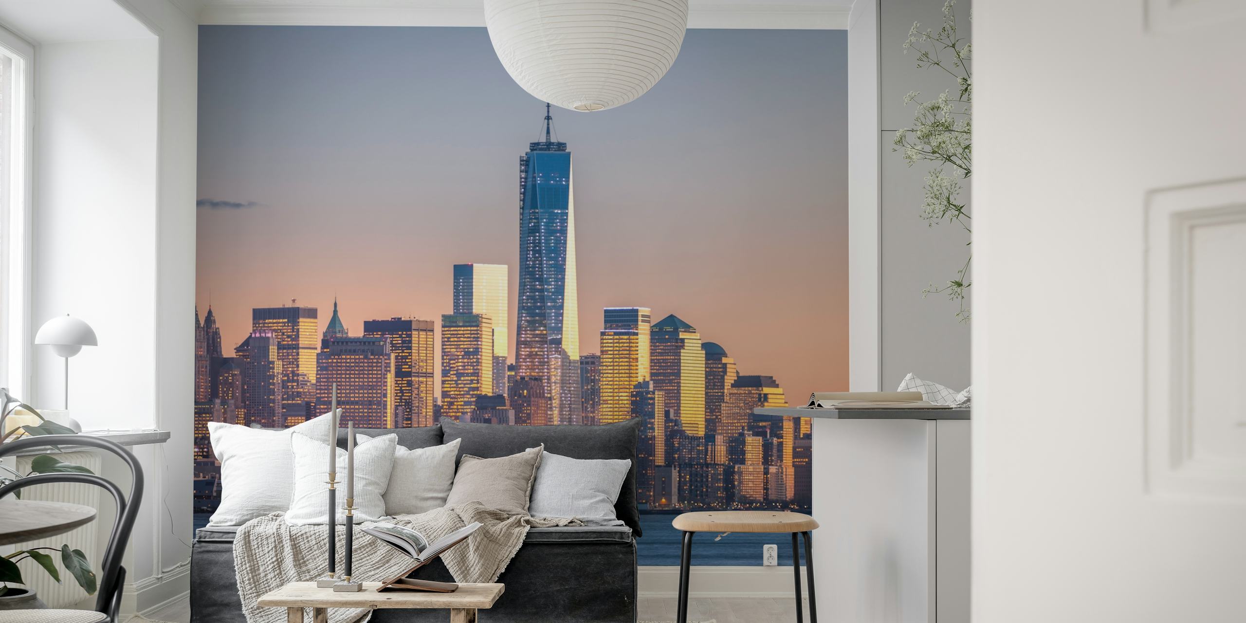 Skyscraping Marvels tapet i et rom