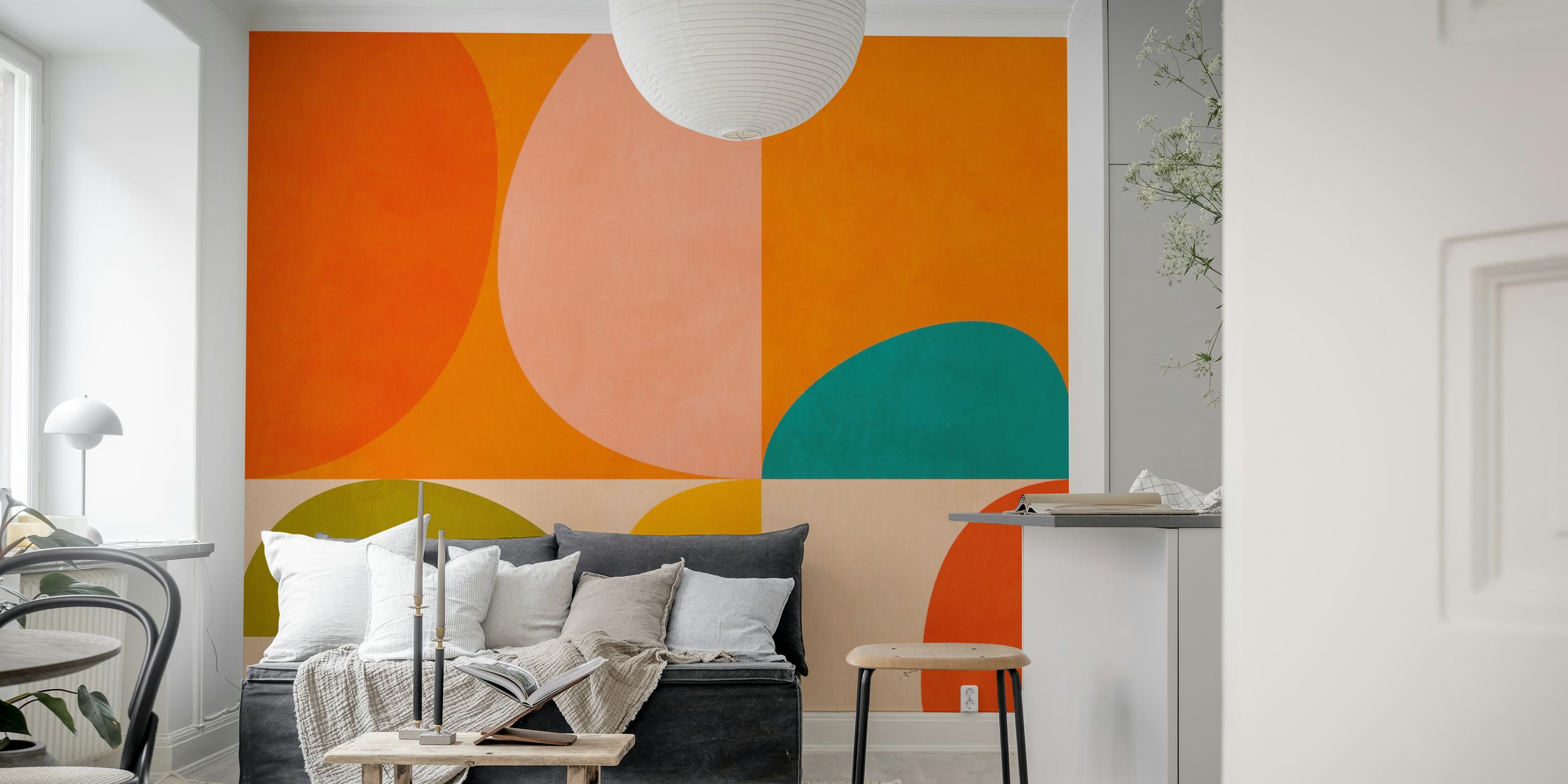 Bauhaus geometric abstraction pozadina u sobi