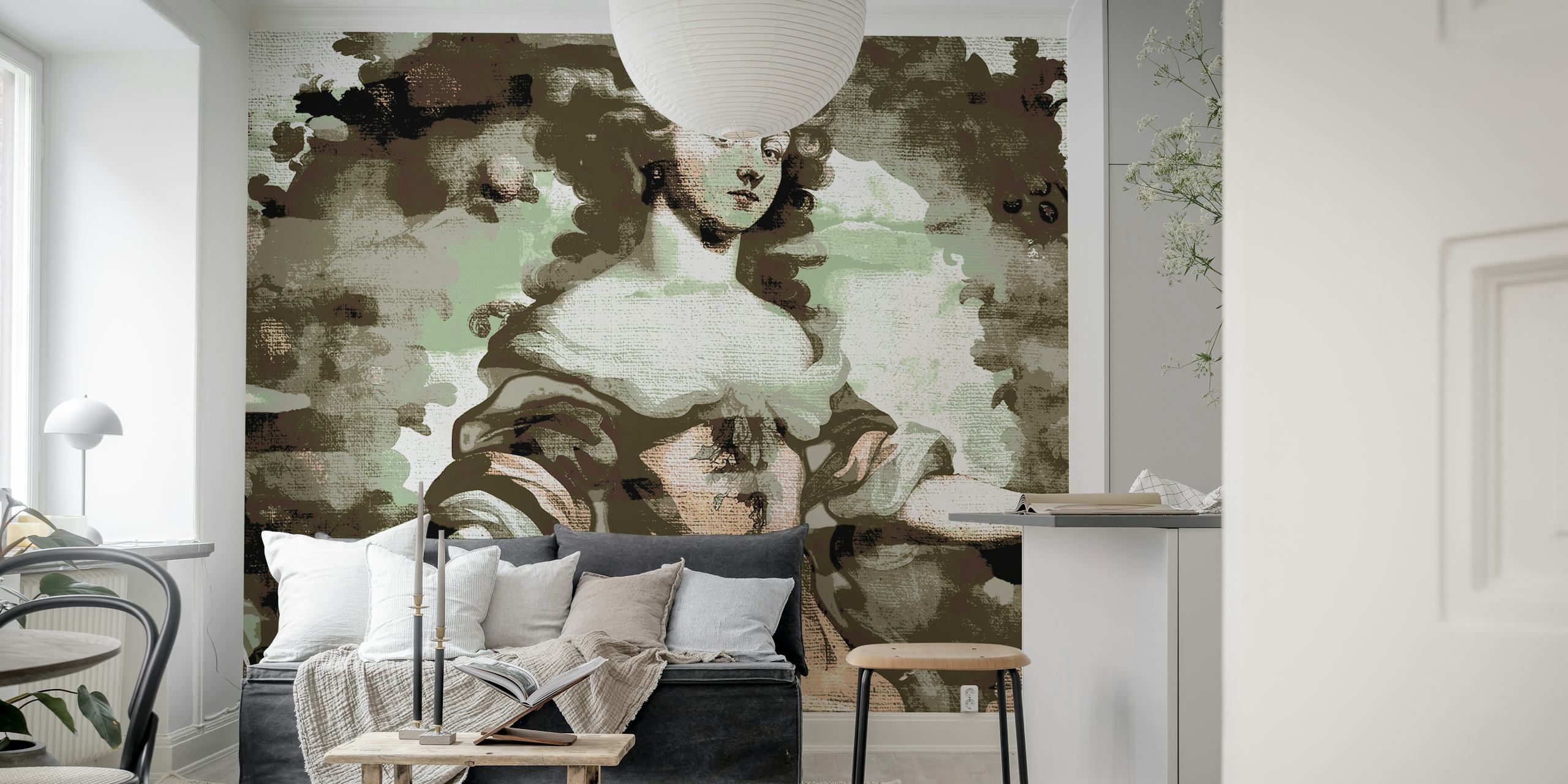 Madame Baroque muted canvas art huoneessa