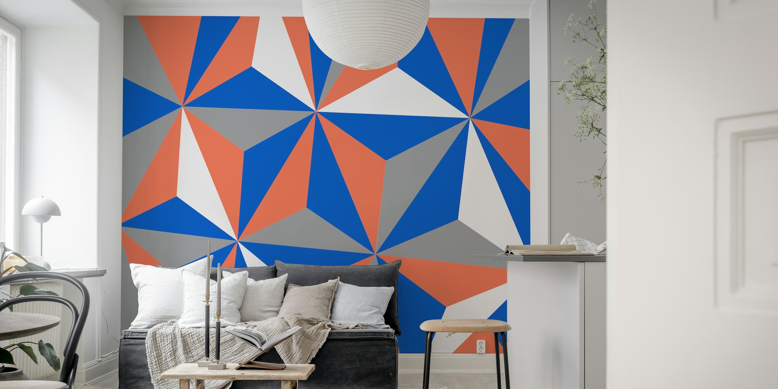 Papel pintado Scandy color blocks en una habitación
