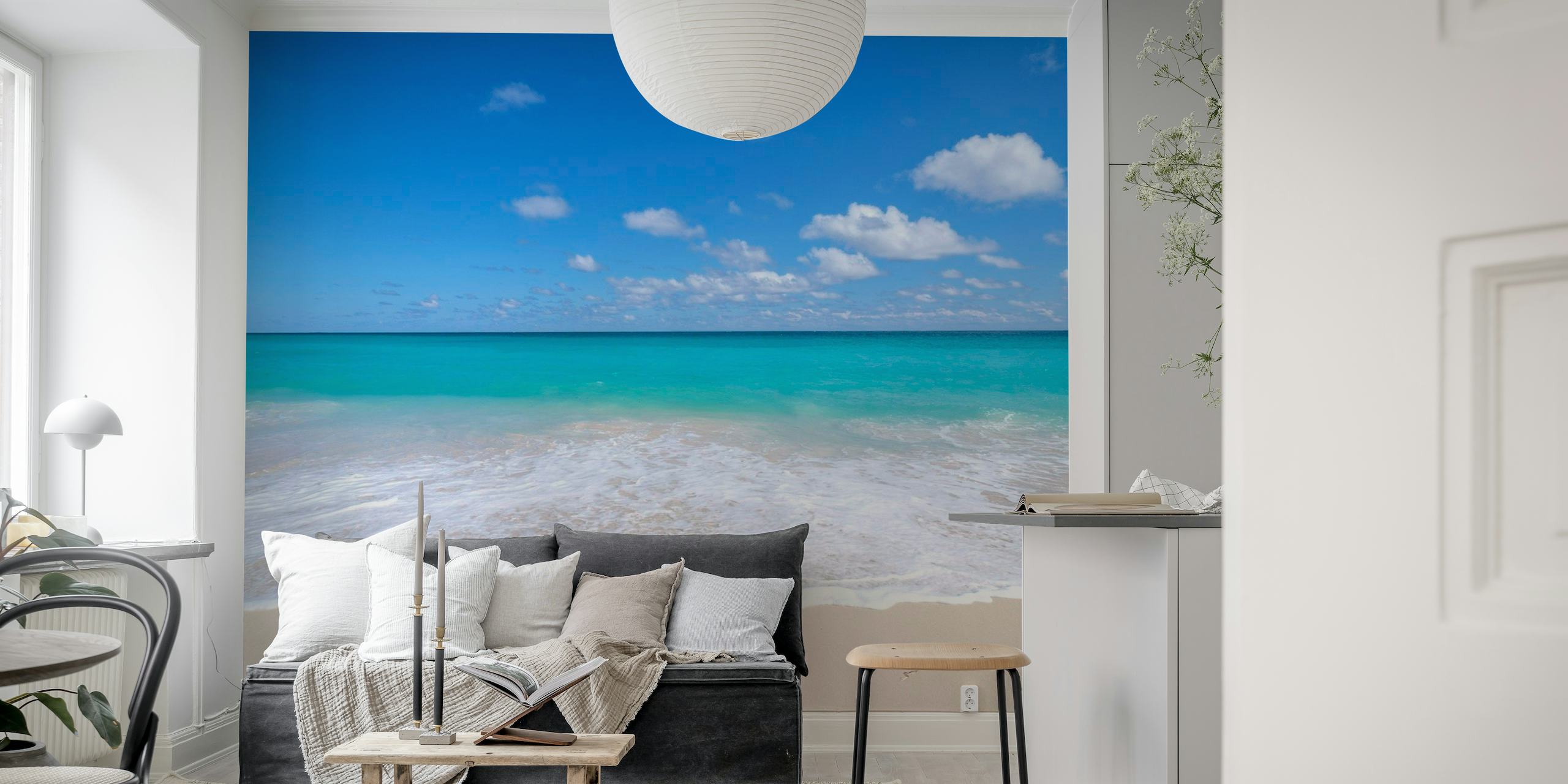 White sandy beach wallpaper