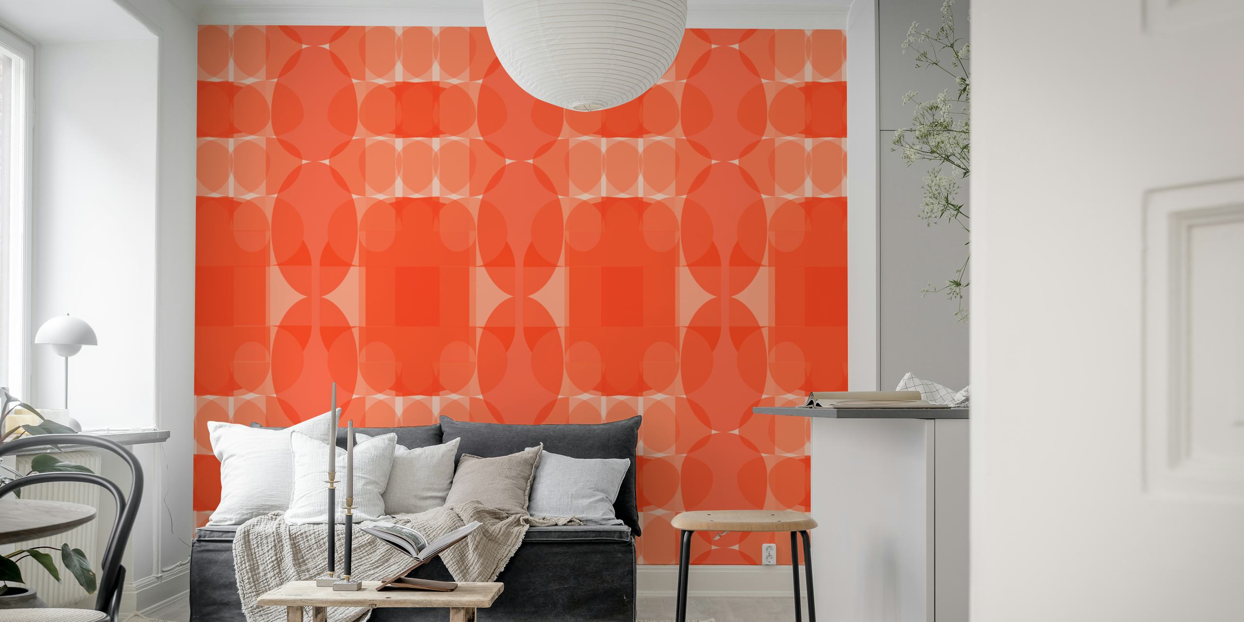 Dancing Coral Shapes tapet i en inredningsmiljö