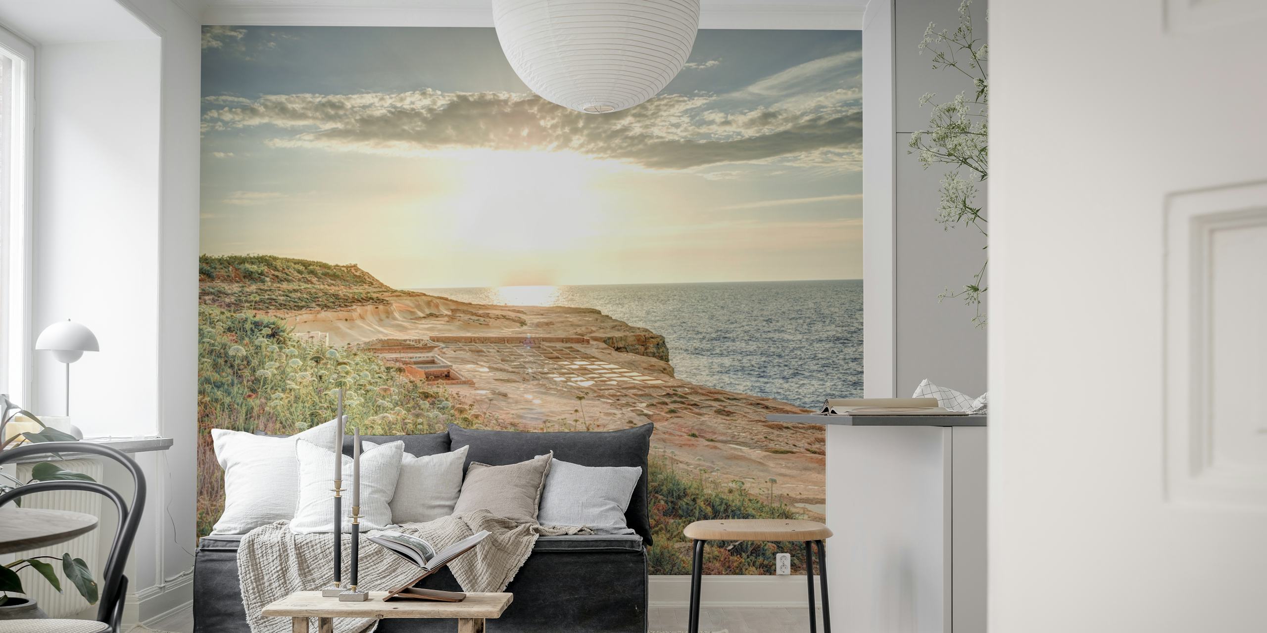 Ταπετσαρία Salt Pans σε δωμάτιο