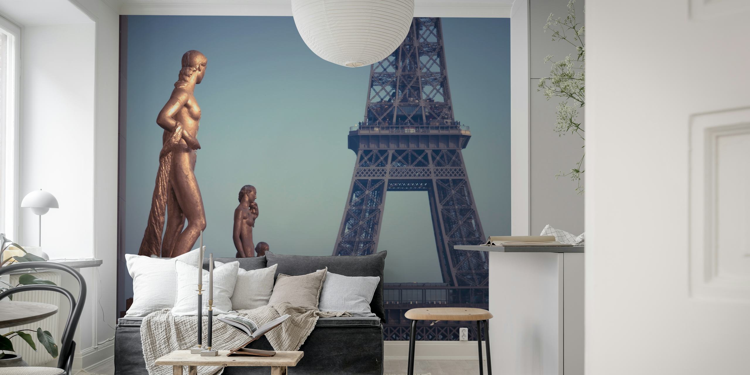 Palais de Chaillot con papel tapiz de Eiffel Tower