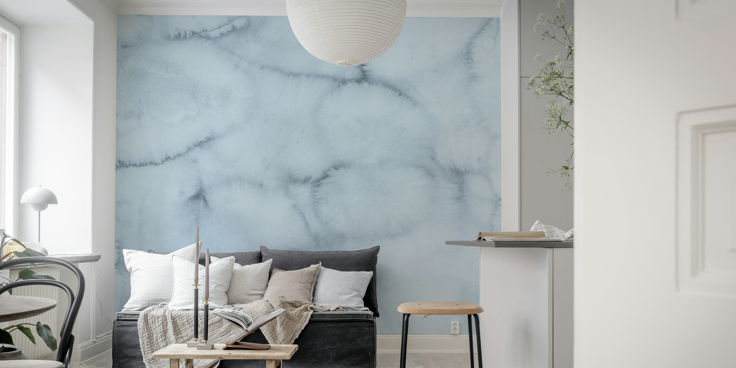 Carta da parati Bluish grey mostrata in una stanza