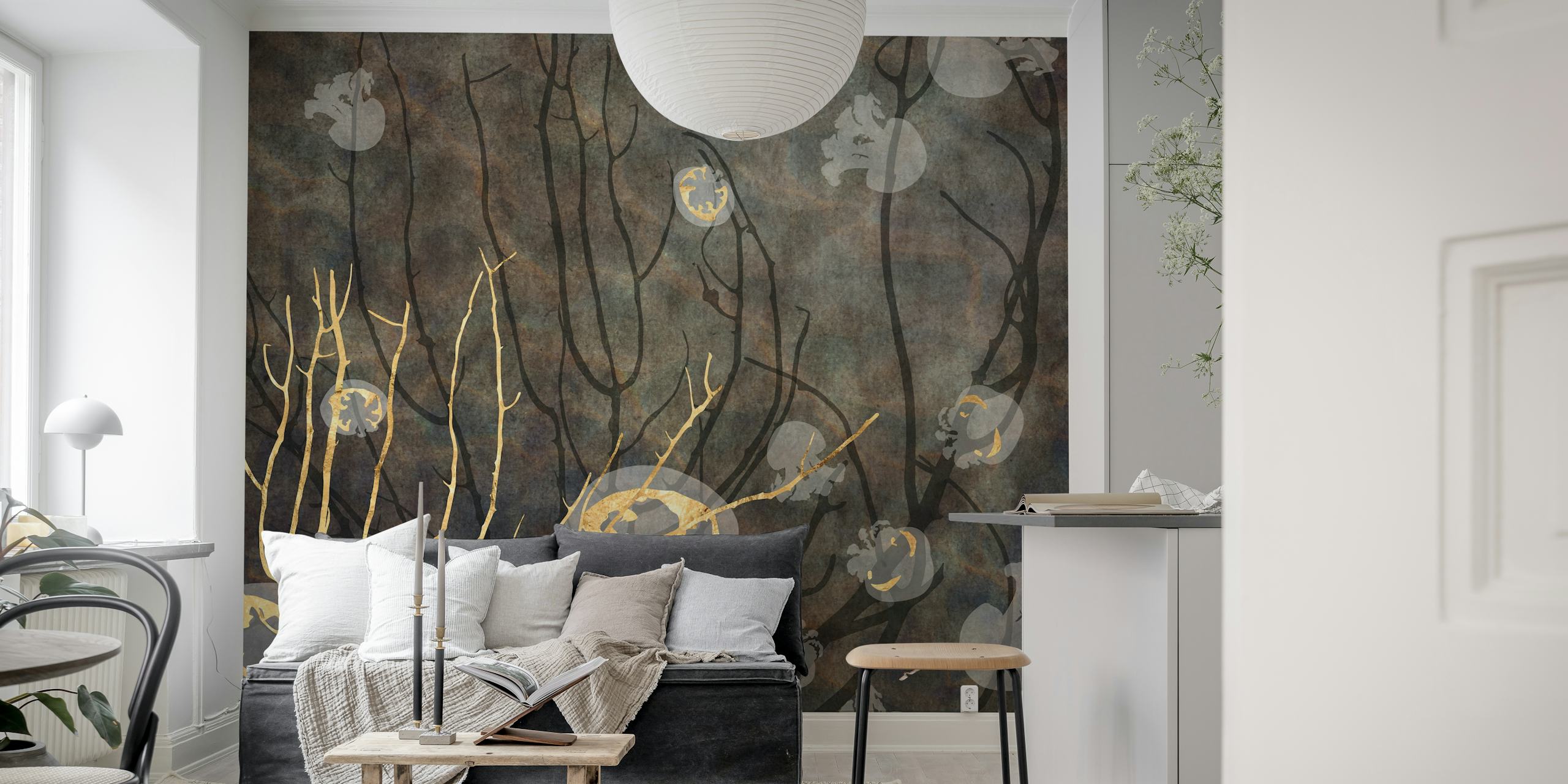 Reef Life with Jellyfish wallpaper in a room