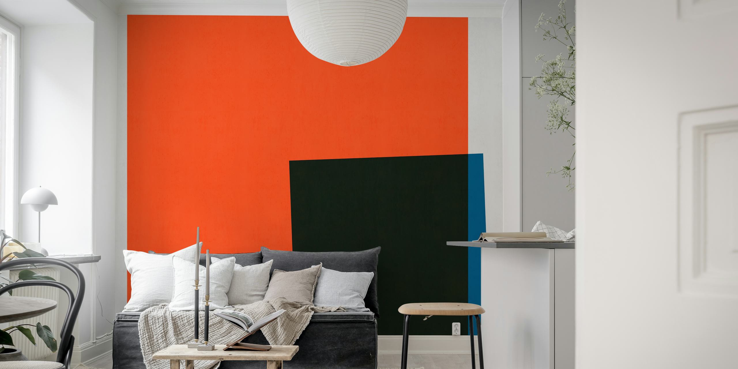 Papel de parede Modern Geometric Trio em um cômodo